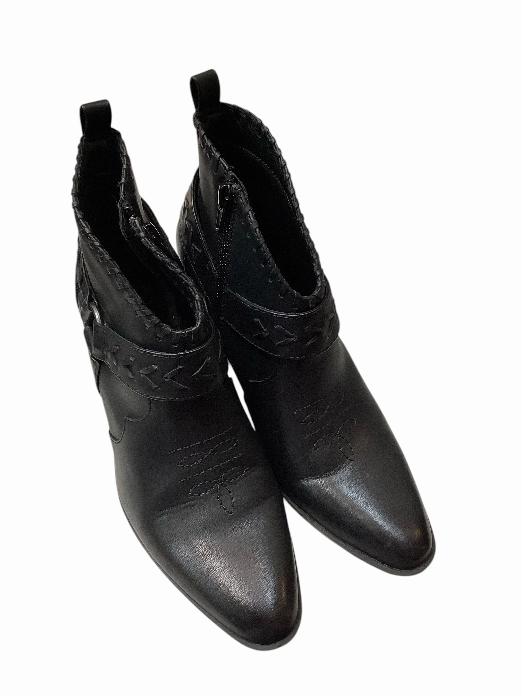 Boots Ankle Heels By Frye And Co In Black, Size: 8 Active Use High Traction All Day Worker