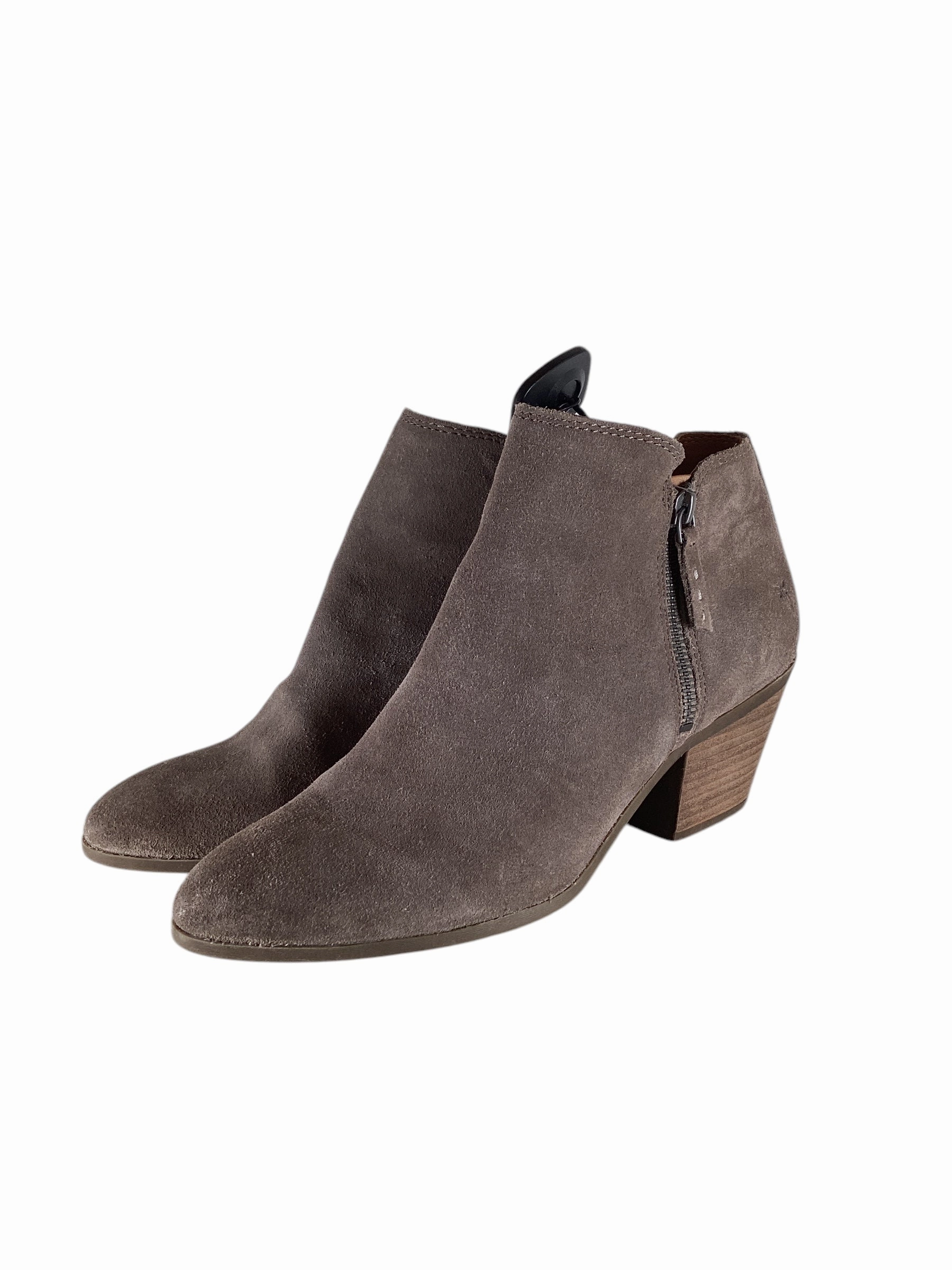 Non-Slip Sole Shock Absorbing Functional Minimalist Boots Ankle Heels By Frye In Grey, Size: 10