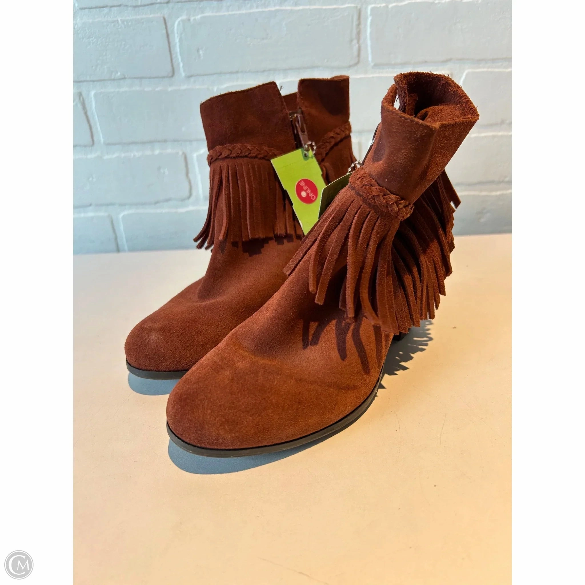 Boots Ankle Heels By Gianni Bini In Brown, Size: 5.5 Anti Puncture Design