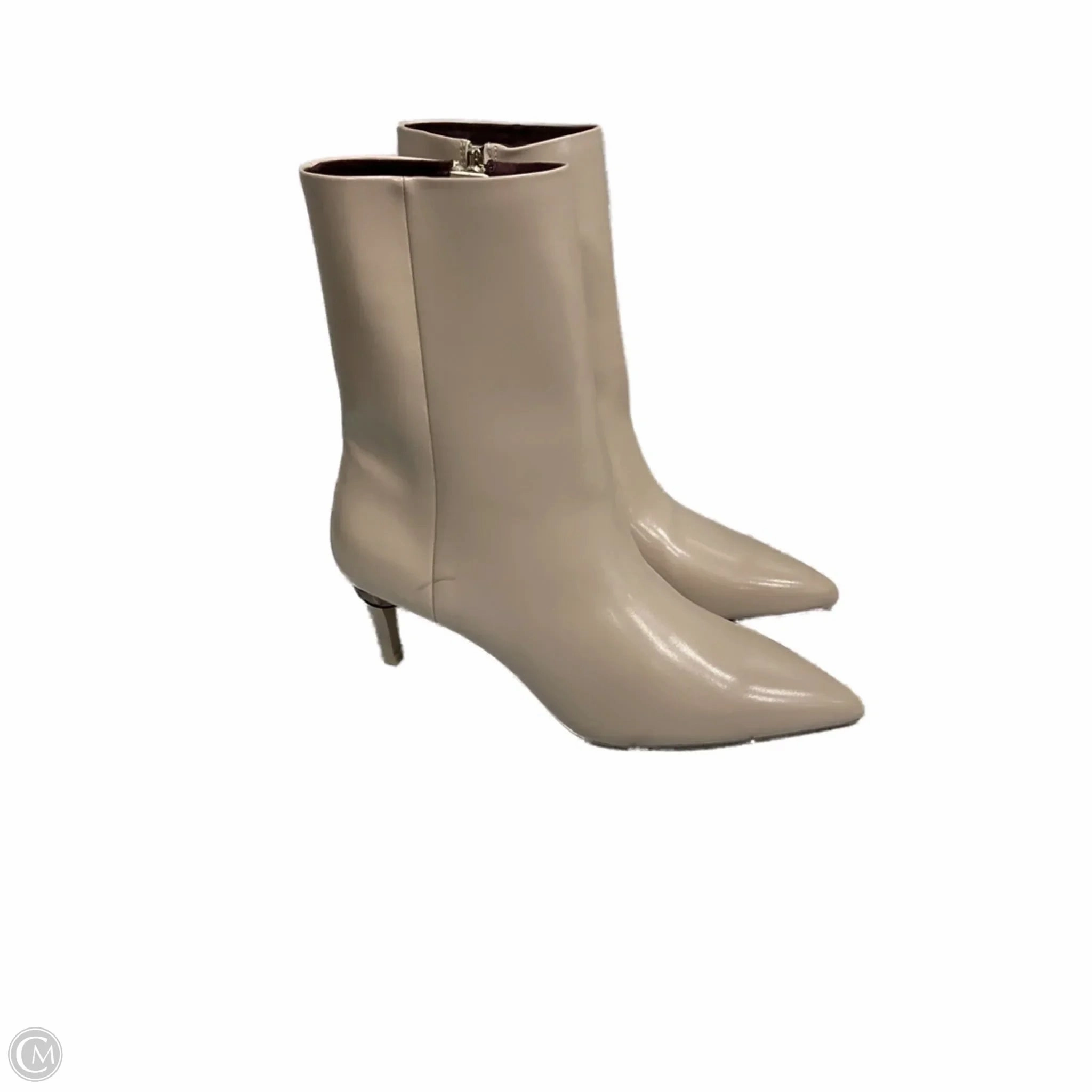 Boots Ankle Heels By H&m In Beige, Size: 6 Shock Absorbing Morning Walk