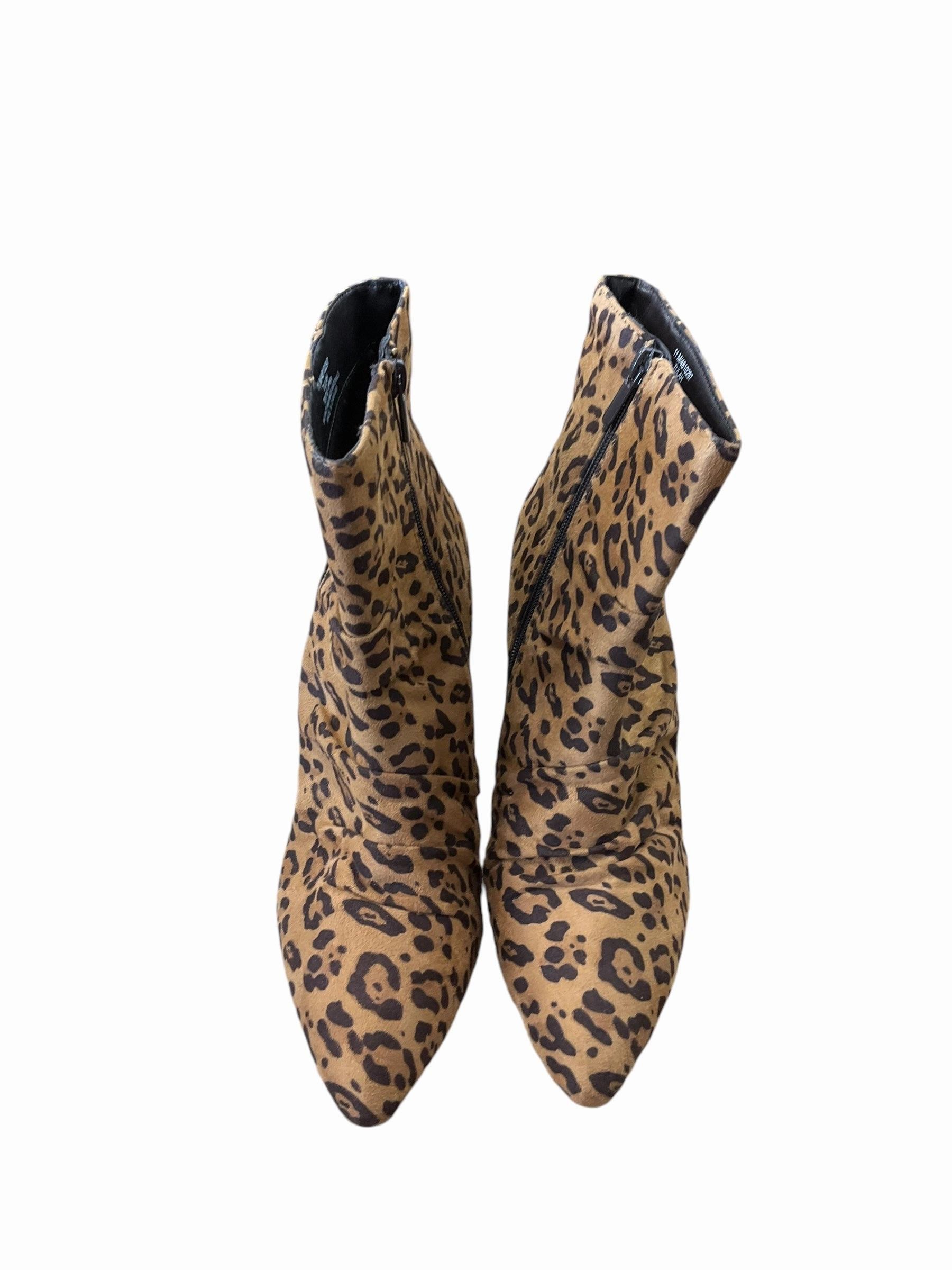 Boots Ankle Heels By Impo In Leopard Print, Size: 11 anti static Universal Style