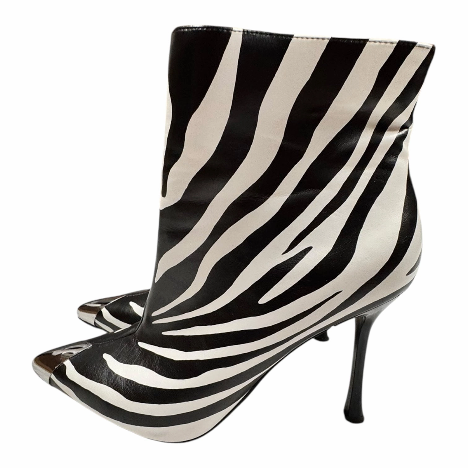 Boots Ankle Heels By Inc In Black & White, Size:10 Archaeologist mom style