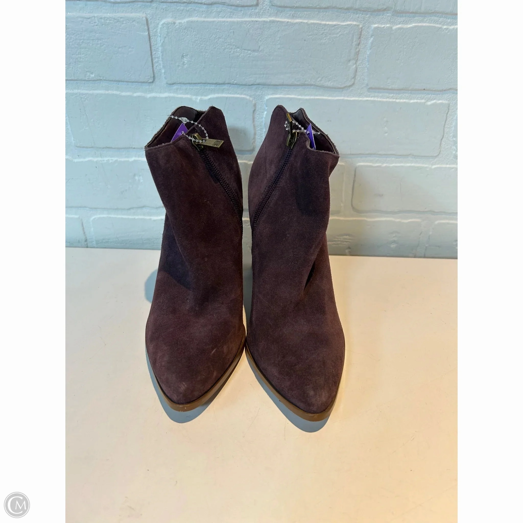 Boots Ankle Heels By Ivanka Trump In Purple, Size: 7 Cozy Feel Mud Resistant Mountain Climber