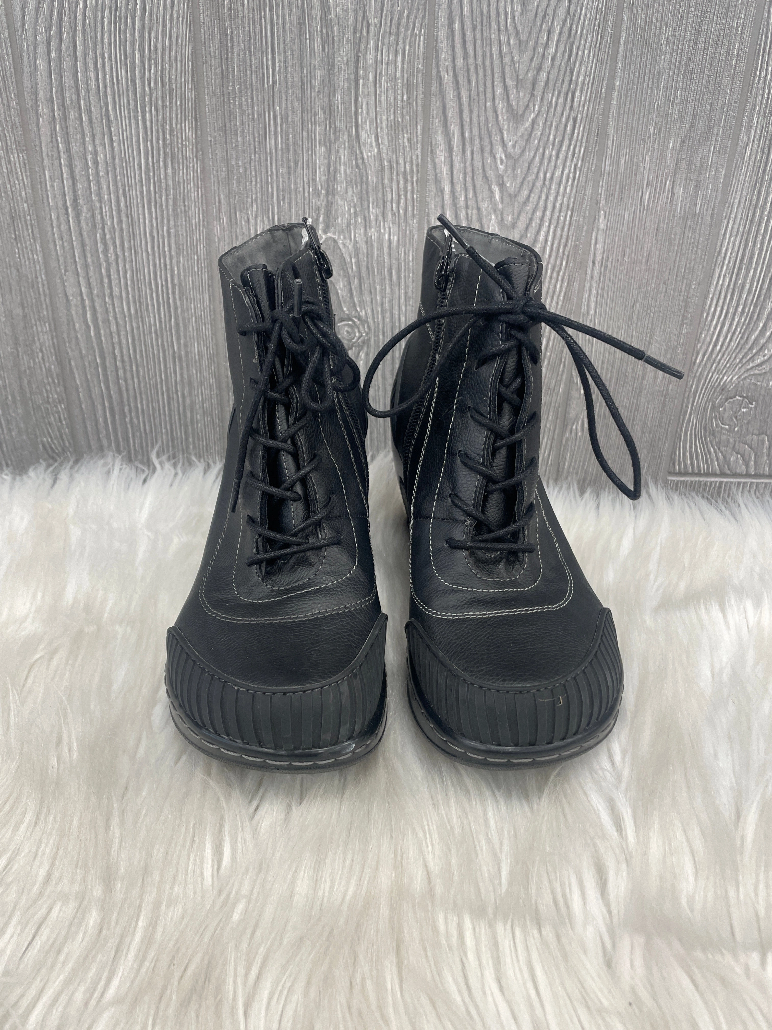 Water resistant upper Boots Ankle Heels By Jbu By Jambu In Black, Size: 7.5
