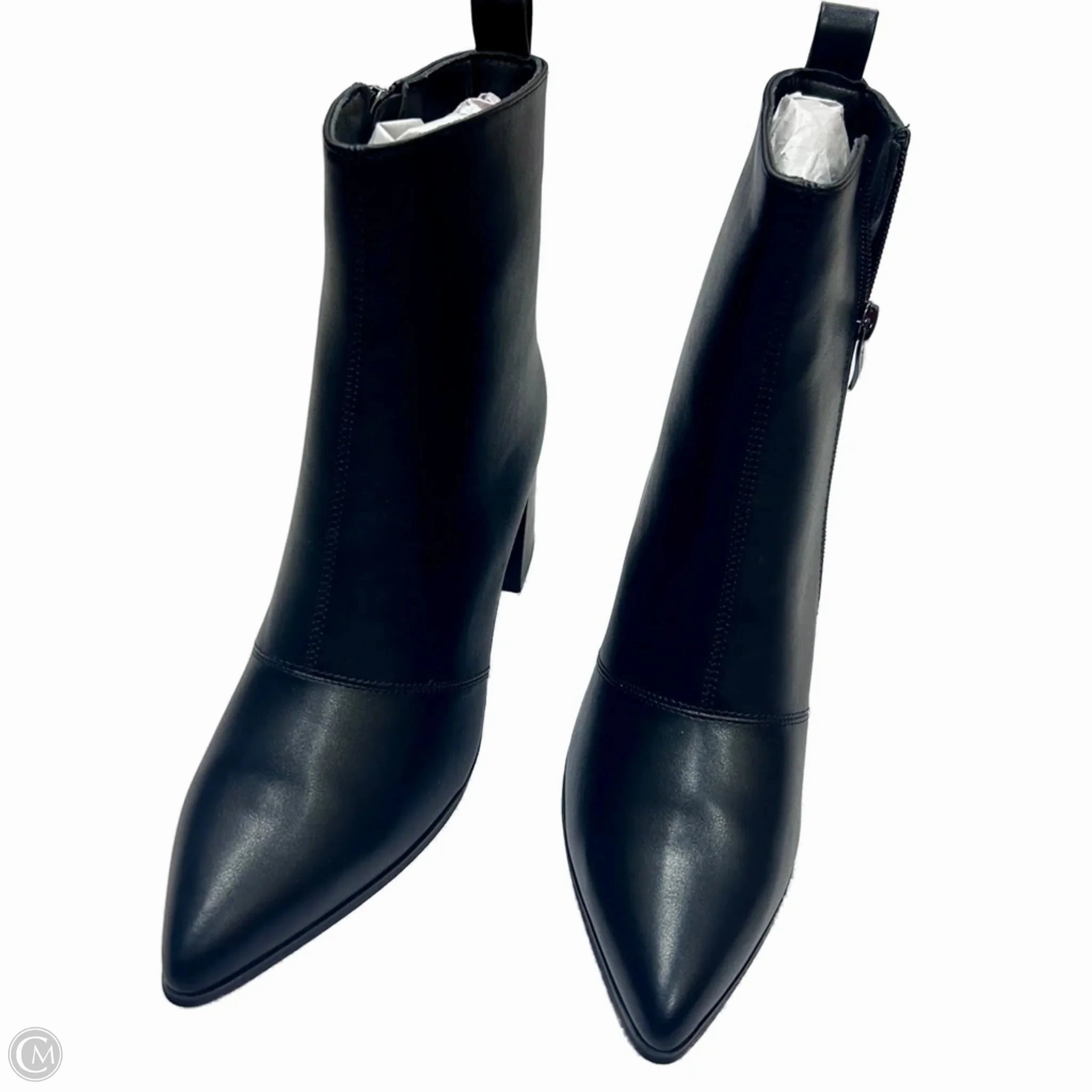 Quick Drying Cold Weather Commuter Thermoregulating Insole Boots Ankle Heels By Jeossy In Black, Size: 10