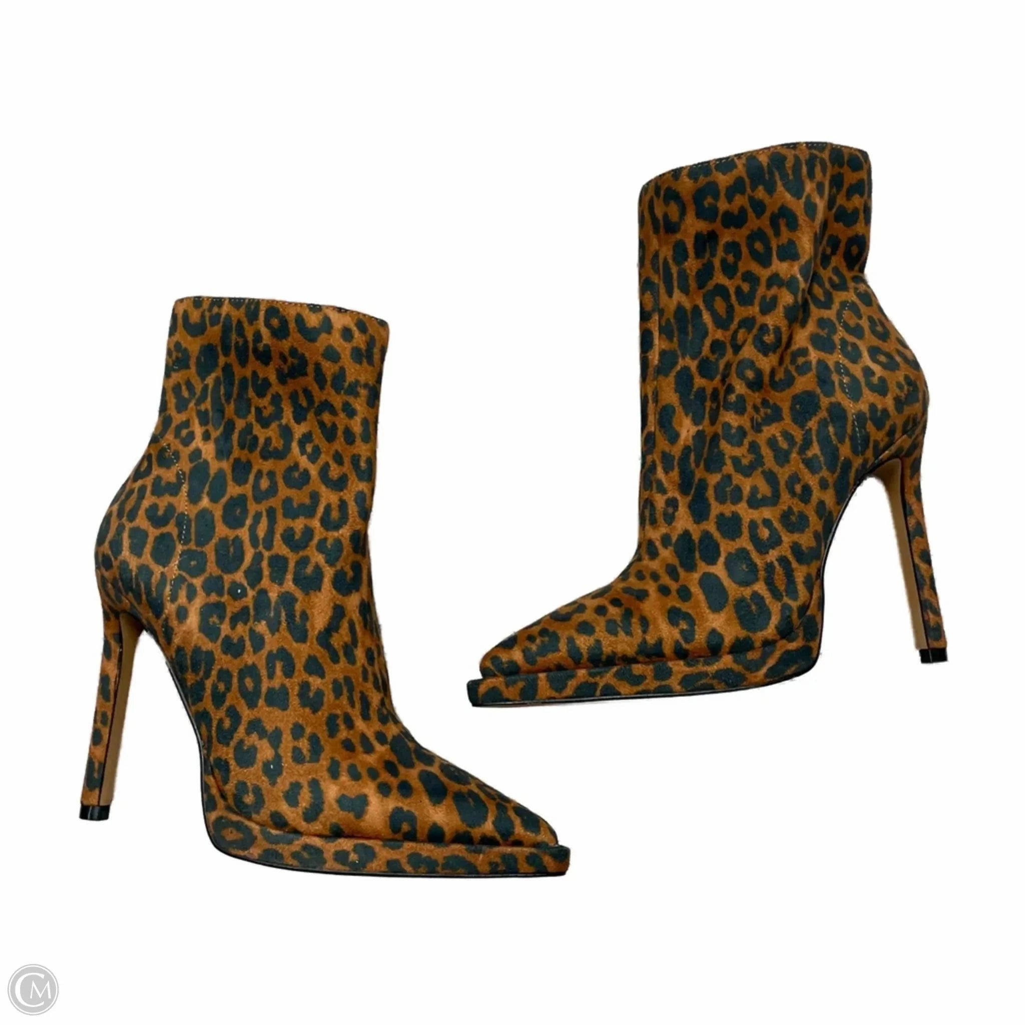 Boots Ankle Heels By Jessica Simpson In Leopard Print, Size: 5.5 Luggage Ready Low Profile Adventure Journey