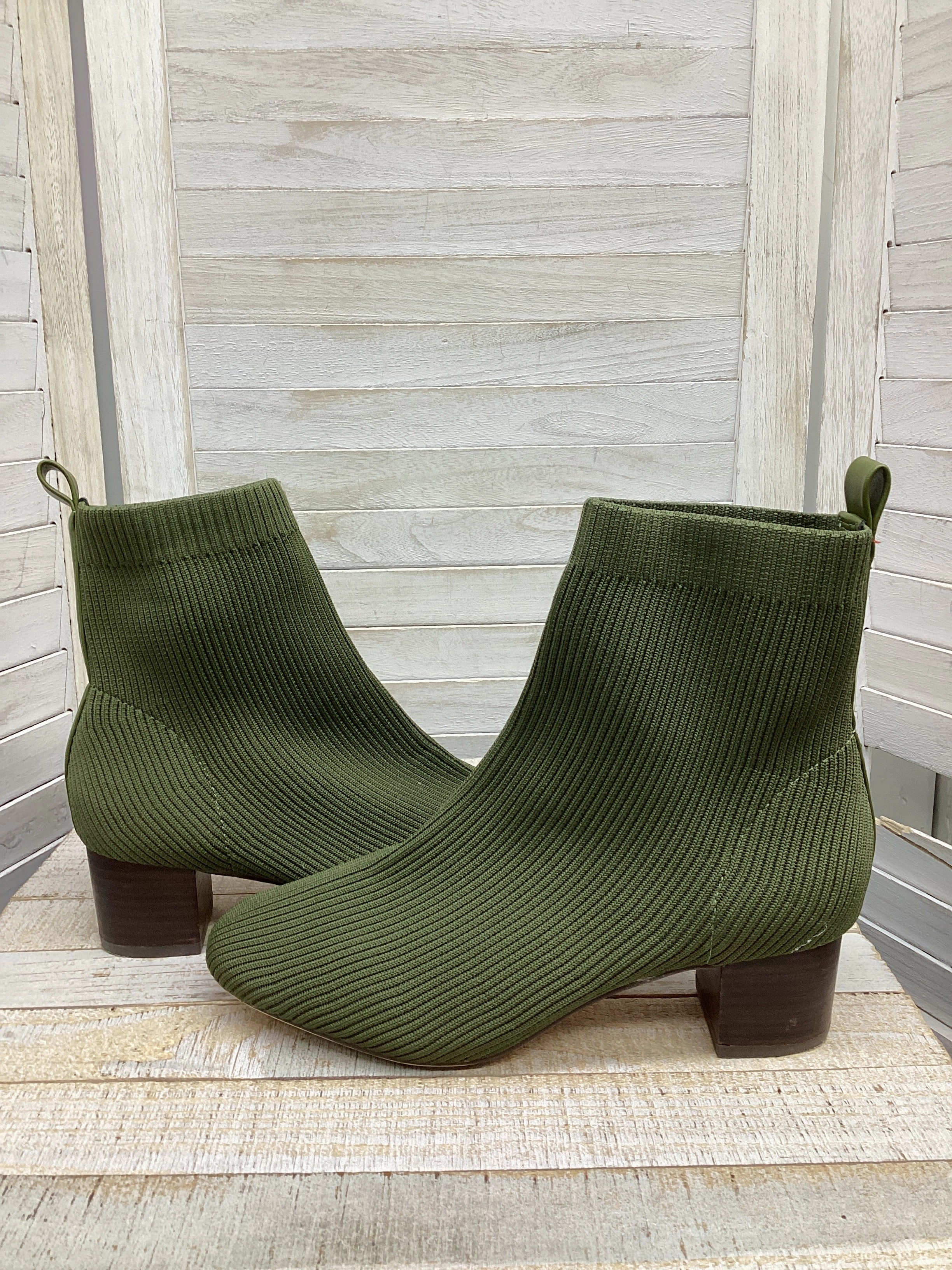 Boots Ankle Heels By Joie In Green, Size: 9 Quilt Soft