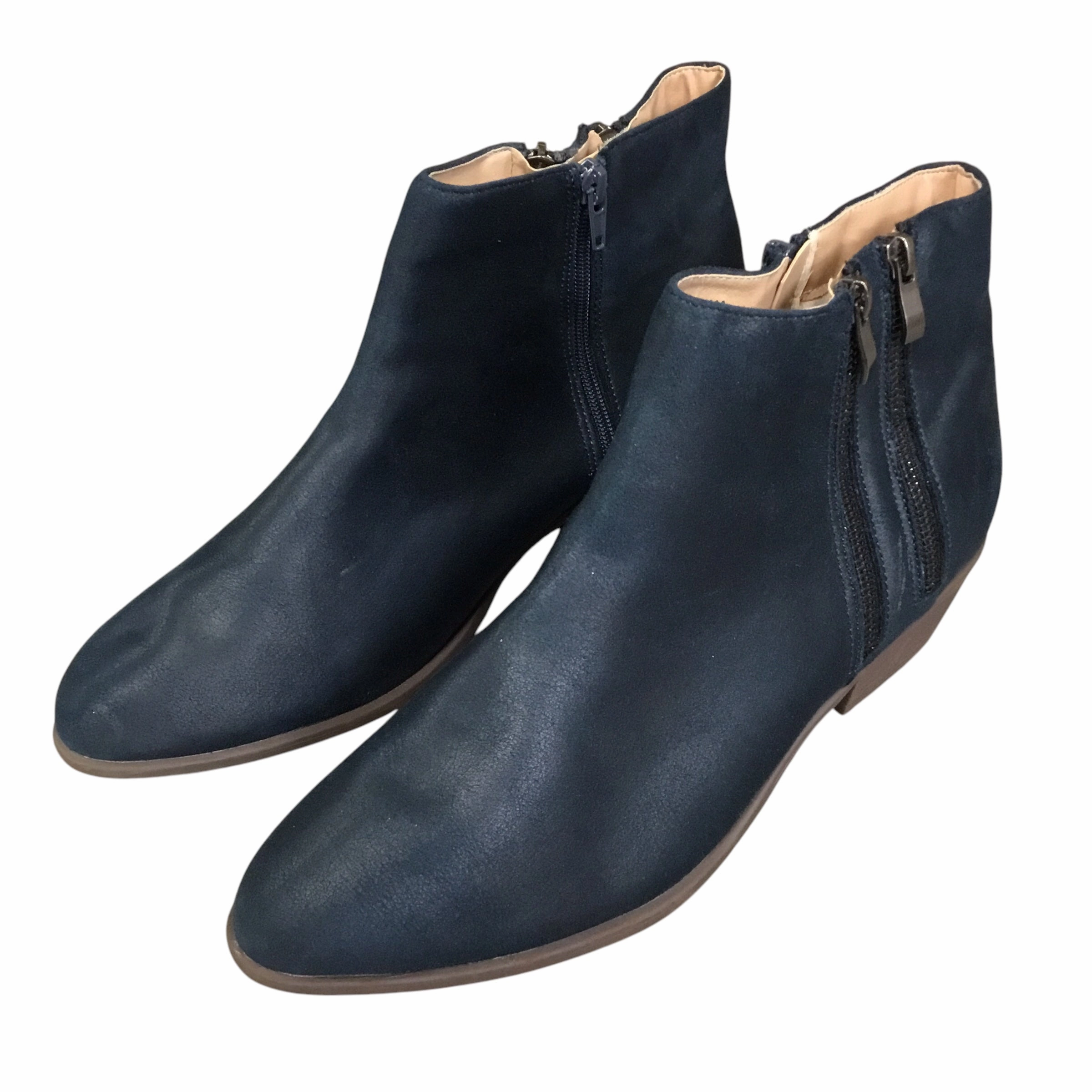 Boots Ankle Heels By Journee In Blue, Size: 12 Grippy Outsole Rough Terrain Work Function