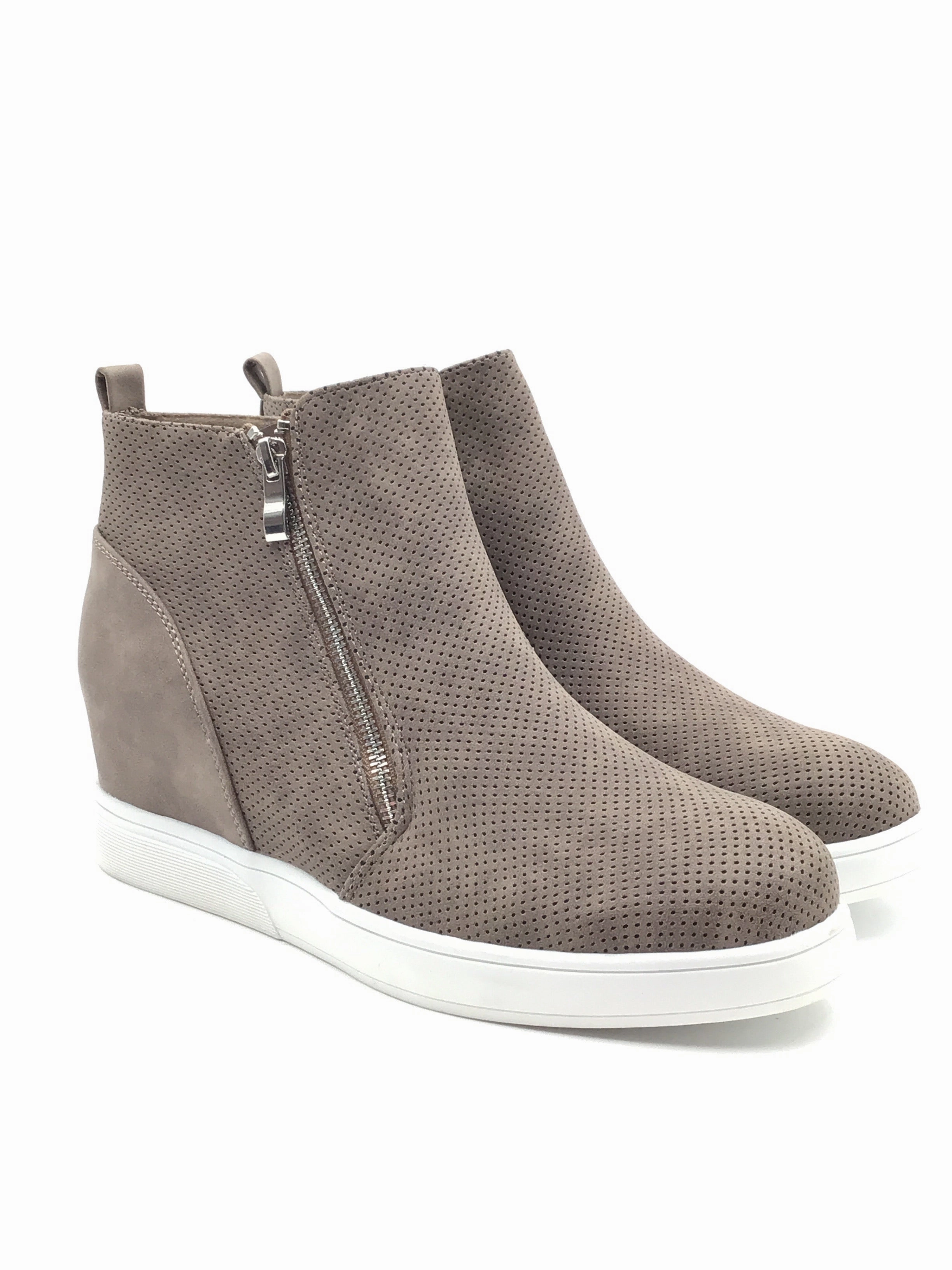 Reliable Support Office Smart Boots Ankle Heels By Journee In Grey, Size: 12