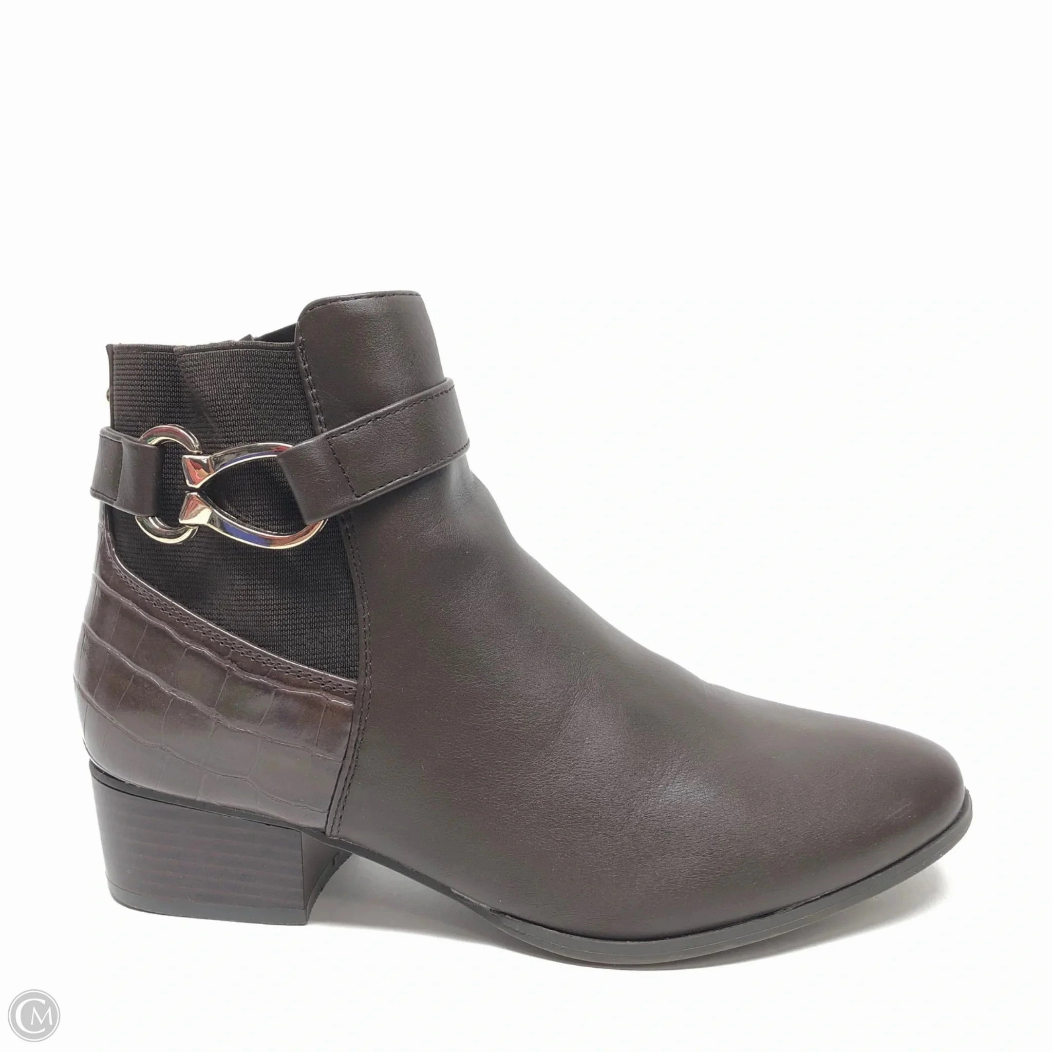 Boots Ankle Heels By Karen Scott In Brown, Size: 8 Comfort Lining Remote Hiking
