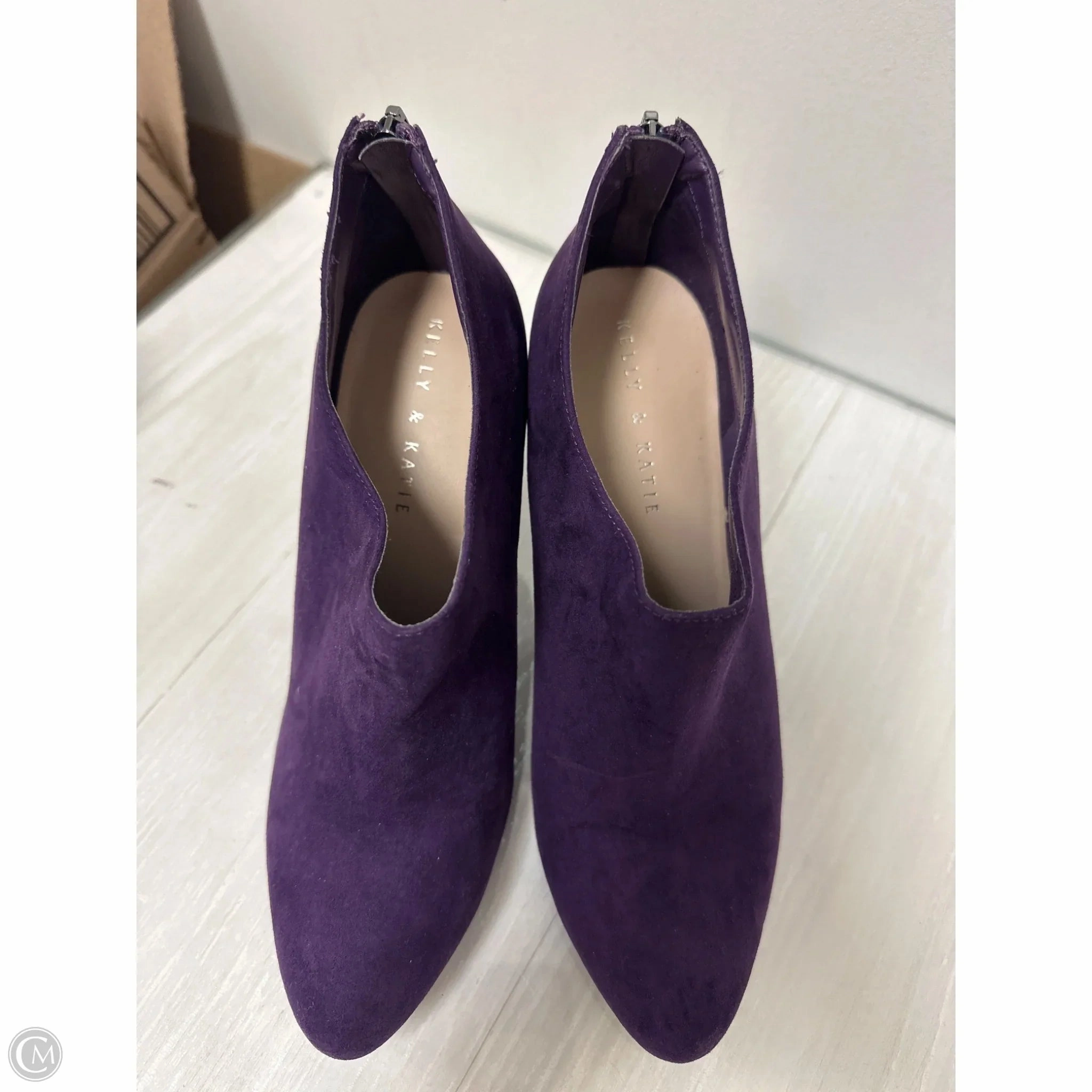 Breathable Morning Walk Paris Glow Boots Ankle Heels By Kelly And Katie In Purple, Size: 9