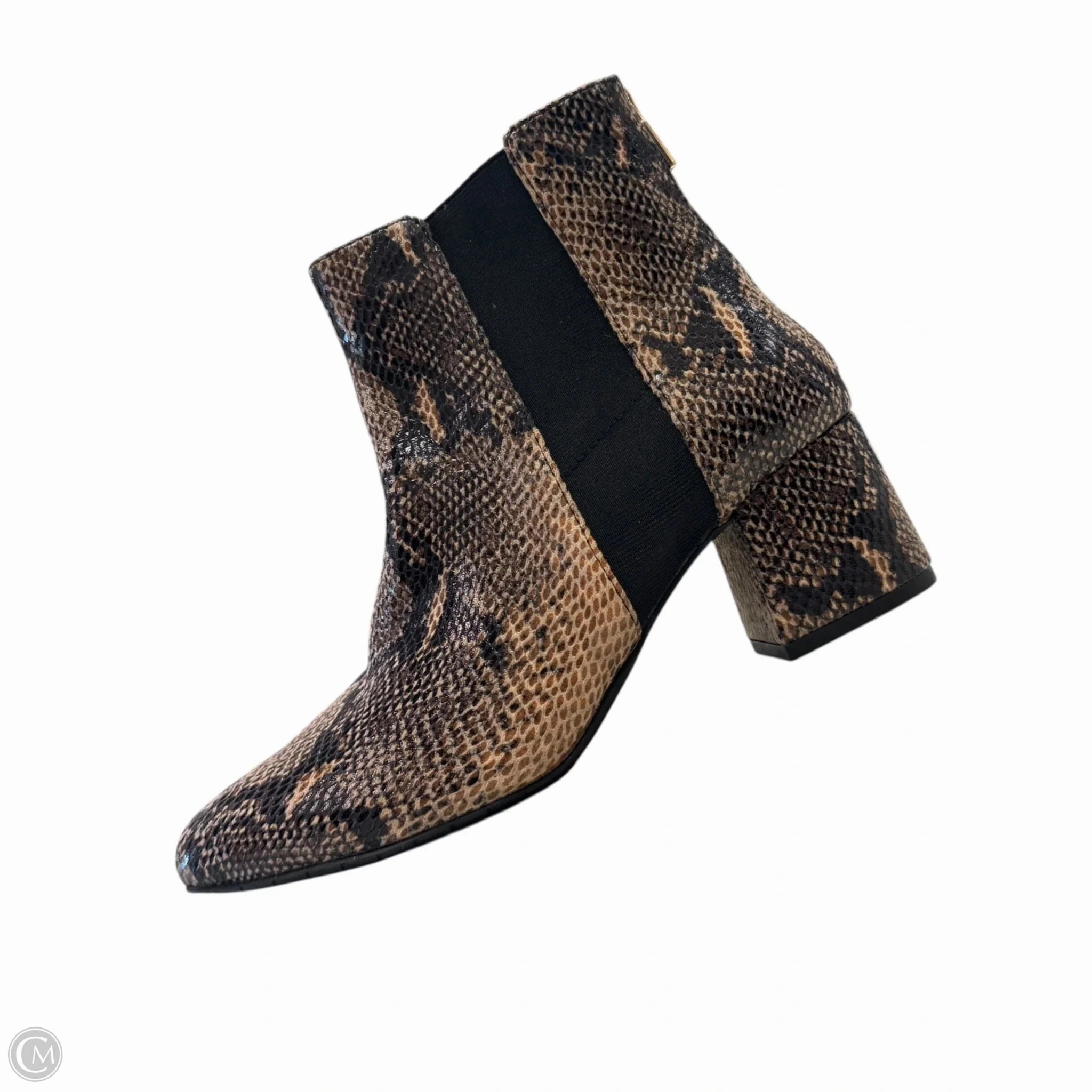 Cushioned Step Trail Exploration Boots Ankle Heels By Kenneth Cole In Animal Print, Size: 6.5
