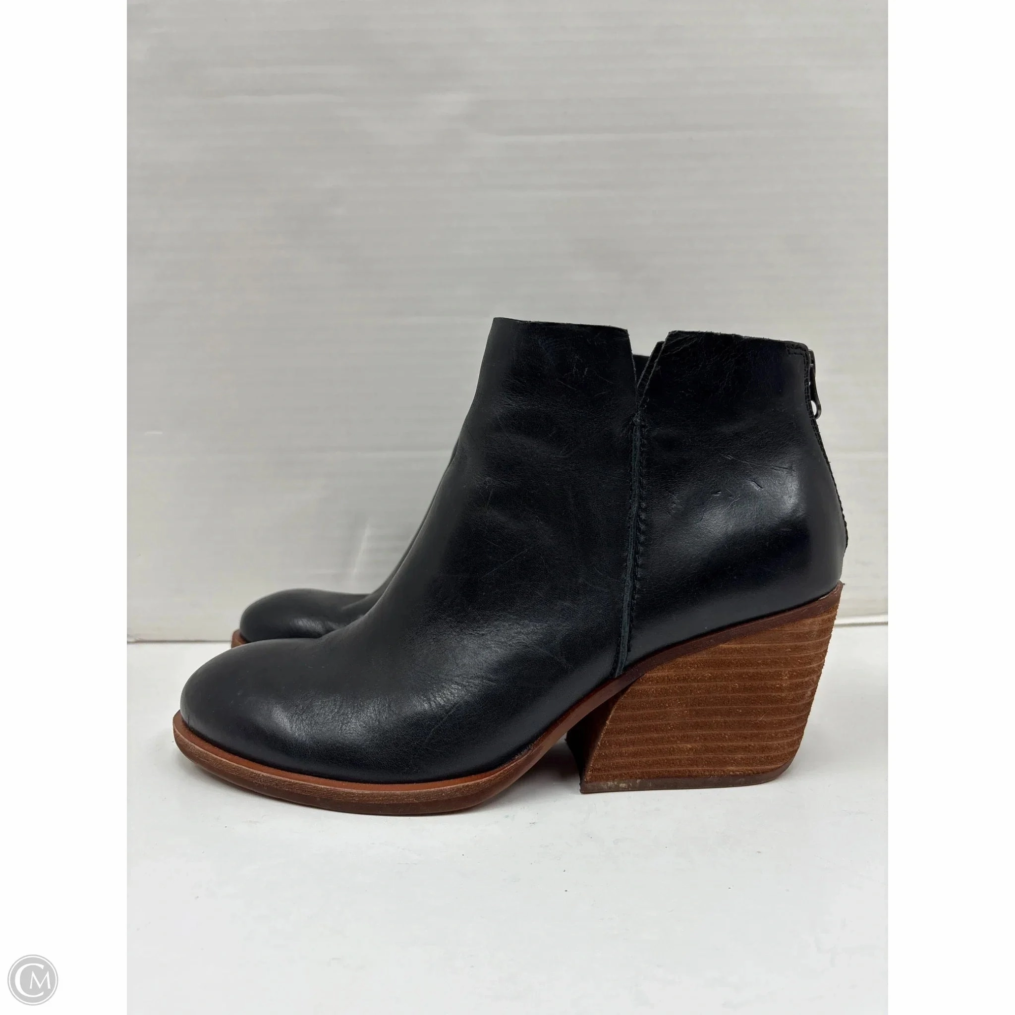 Boots Ankle Heels By Kork Ease In Black, Size: 10 High Traction All Day Worker Quick Drying Cold Weather Commuter