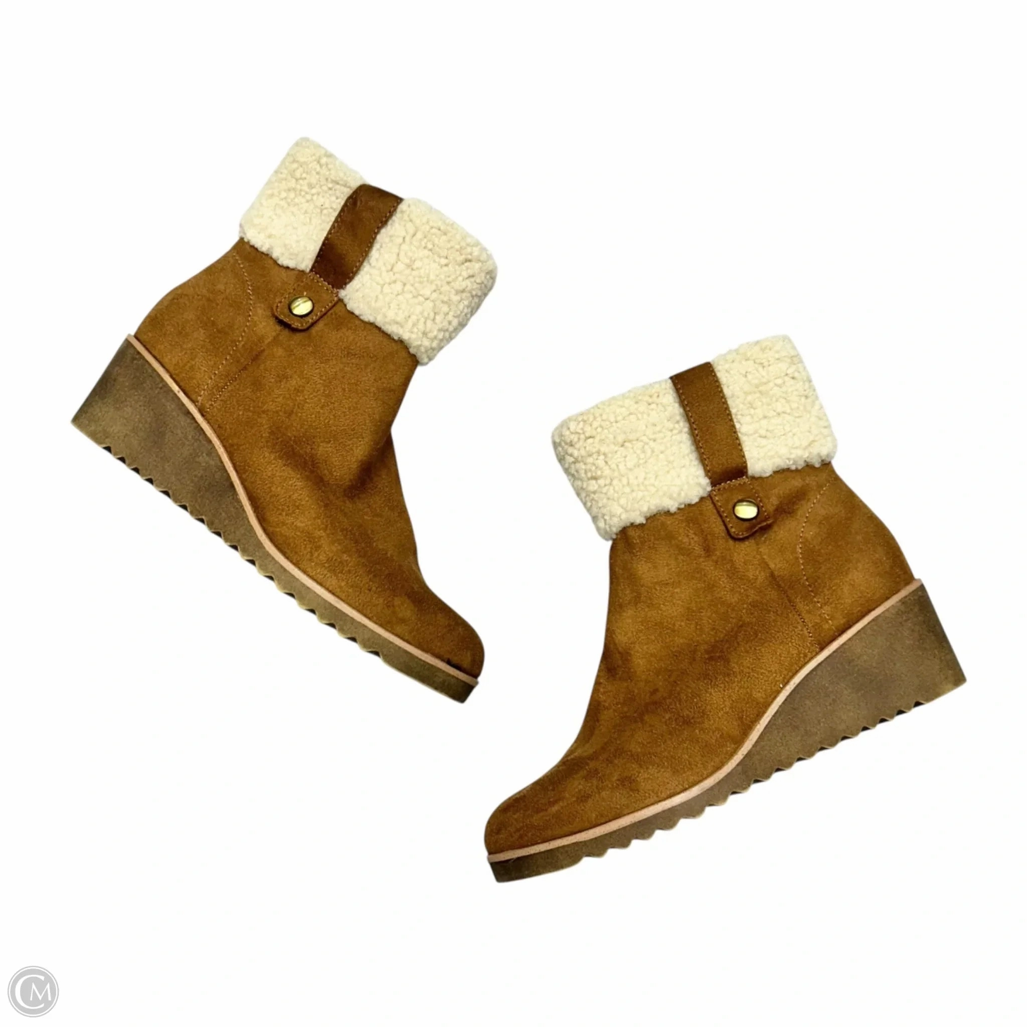 Boots Ankle Heels By Life Stride In Tan, Size: 7.5 Non Marking Outsole