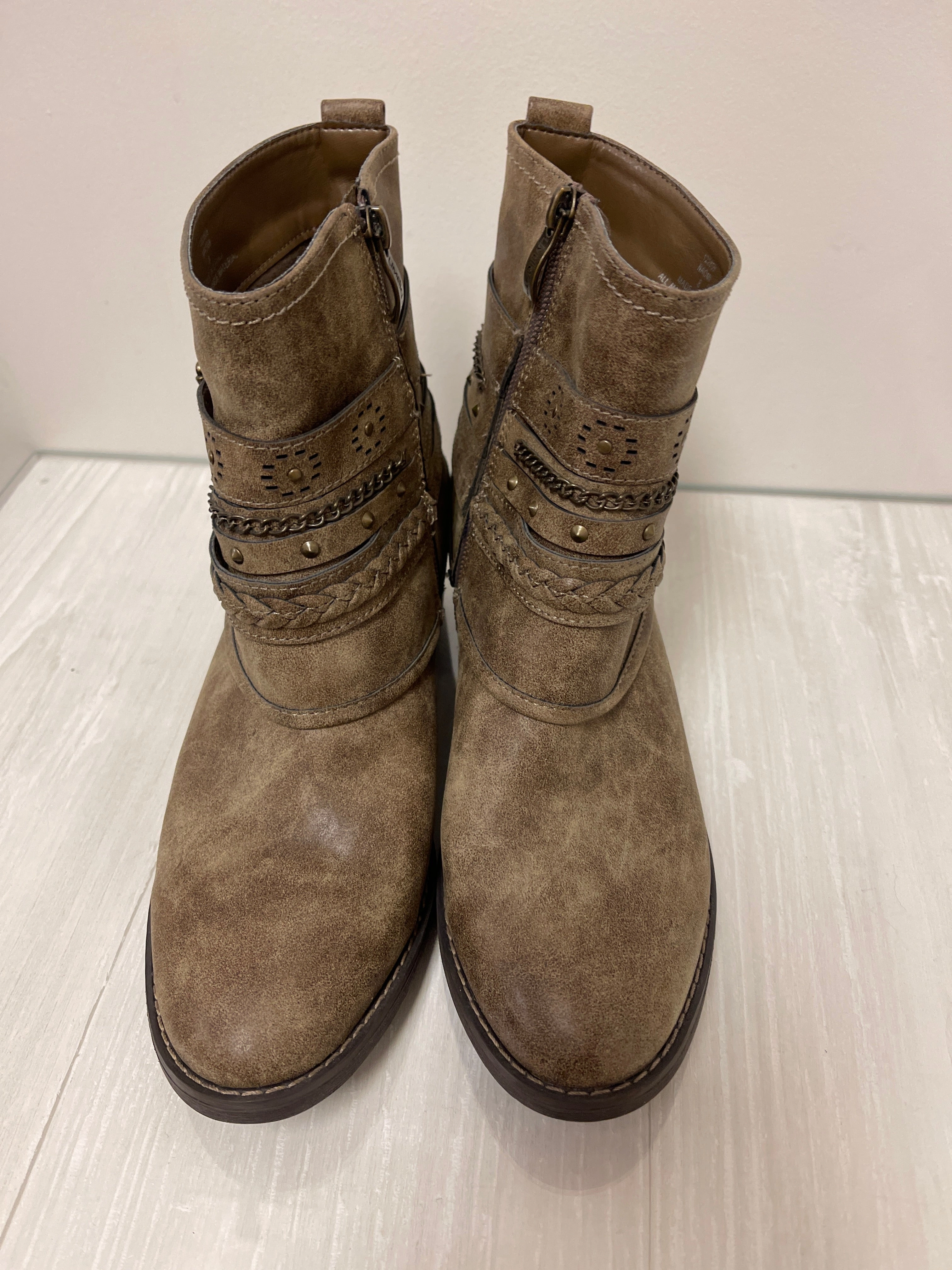 Boots Ankle Heels By Limelight In Tan, Size: 8 Slip-Resistant Sole Anti Odor City Walking