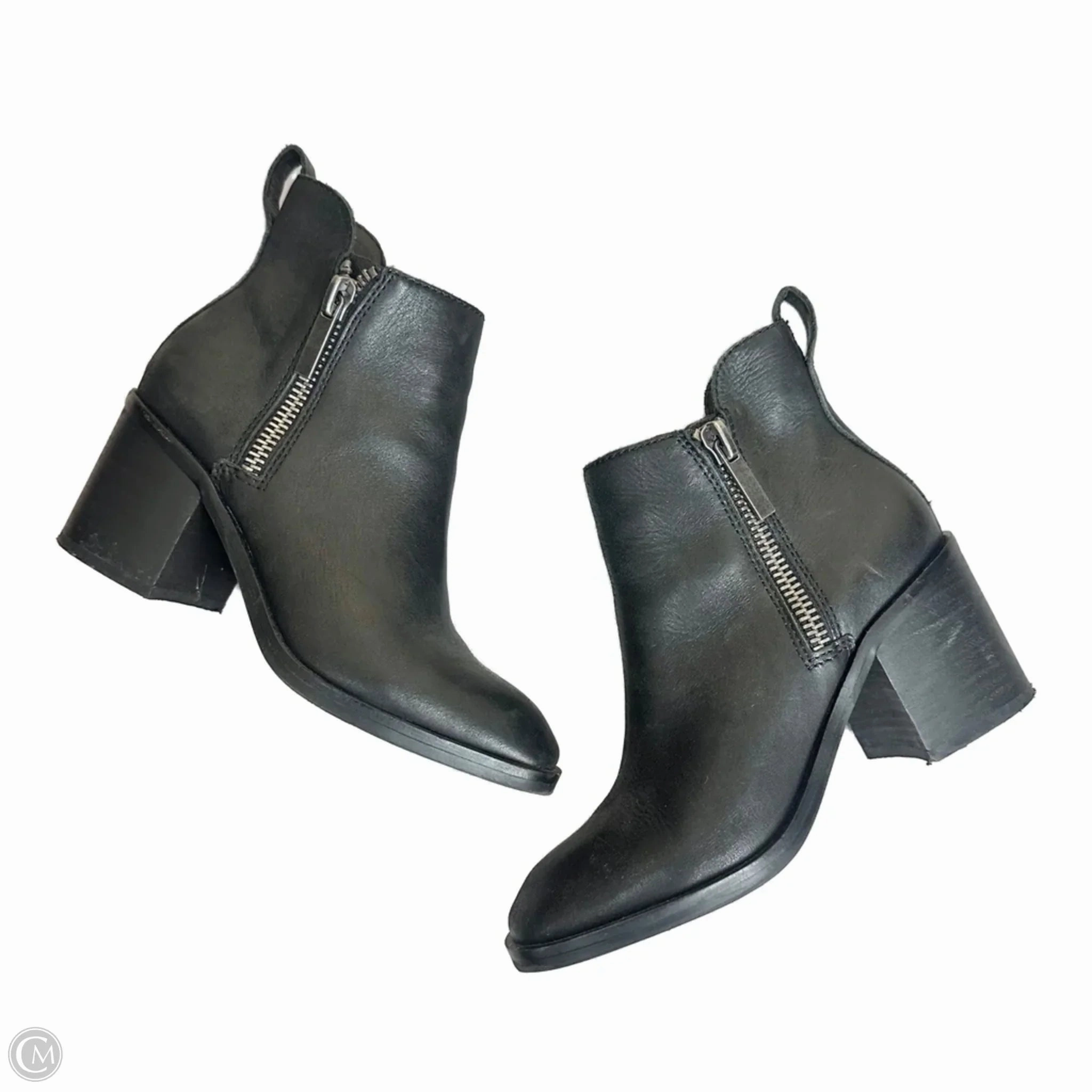 Breathable Weather Resistant User Earth Tones Boots Ankle Heels By Lucky Brand In Black, Size: 5.5