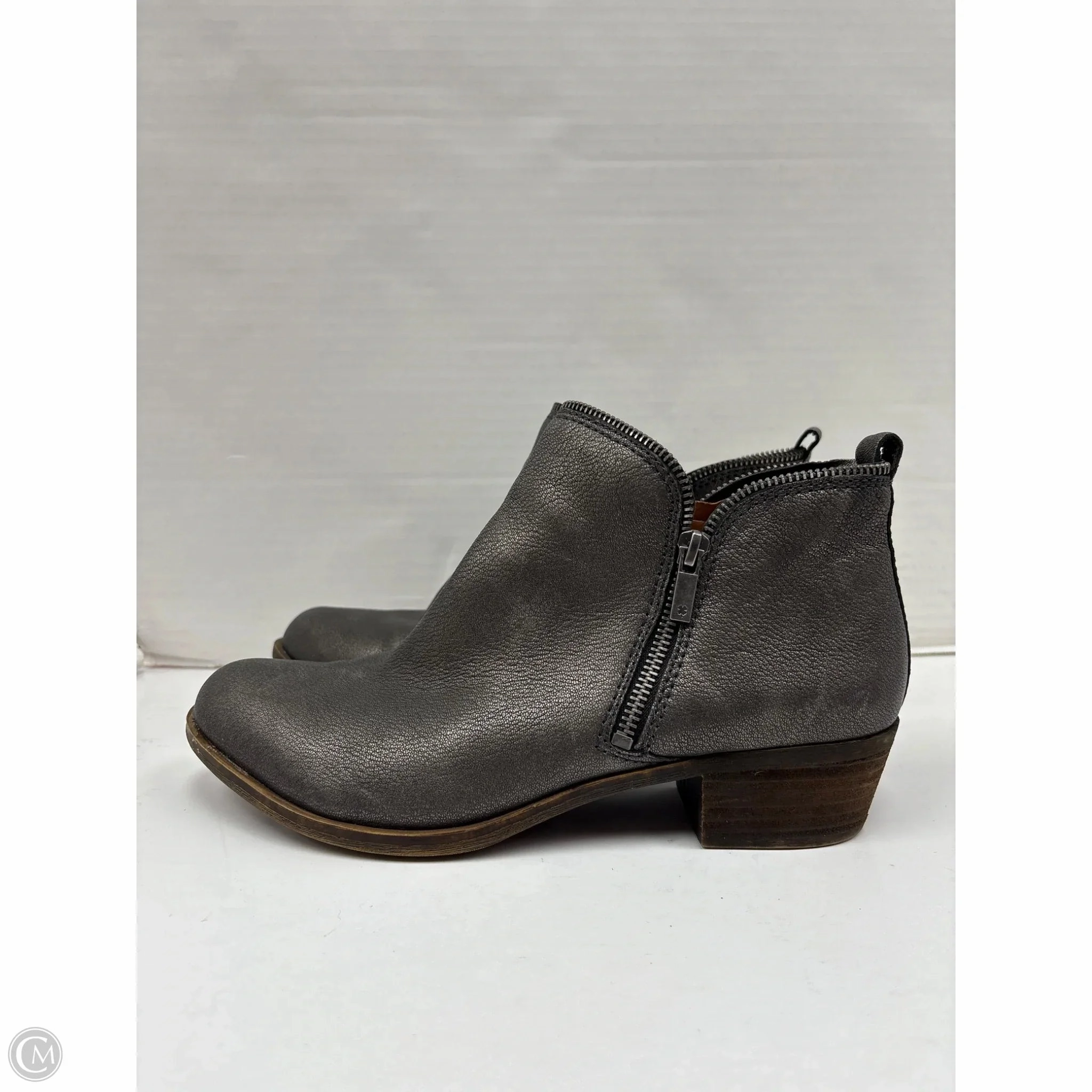 Boots Ankle Heels By Lucky Brand In Grey, Size: 10.5 All-Season Protection