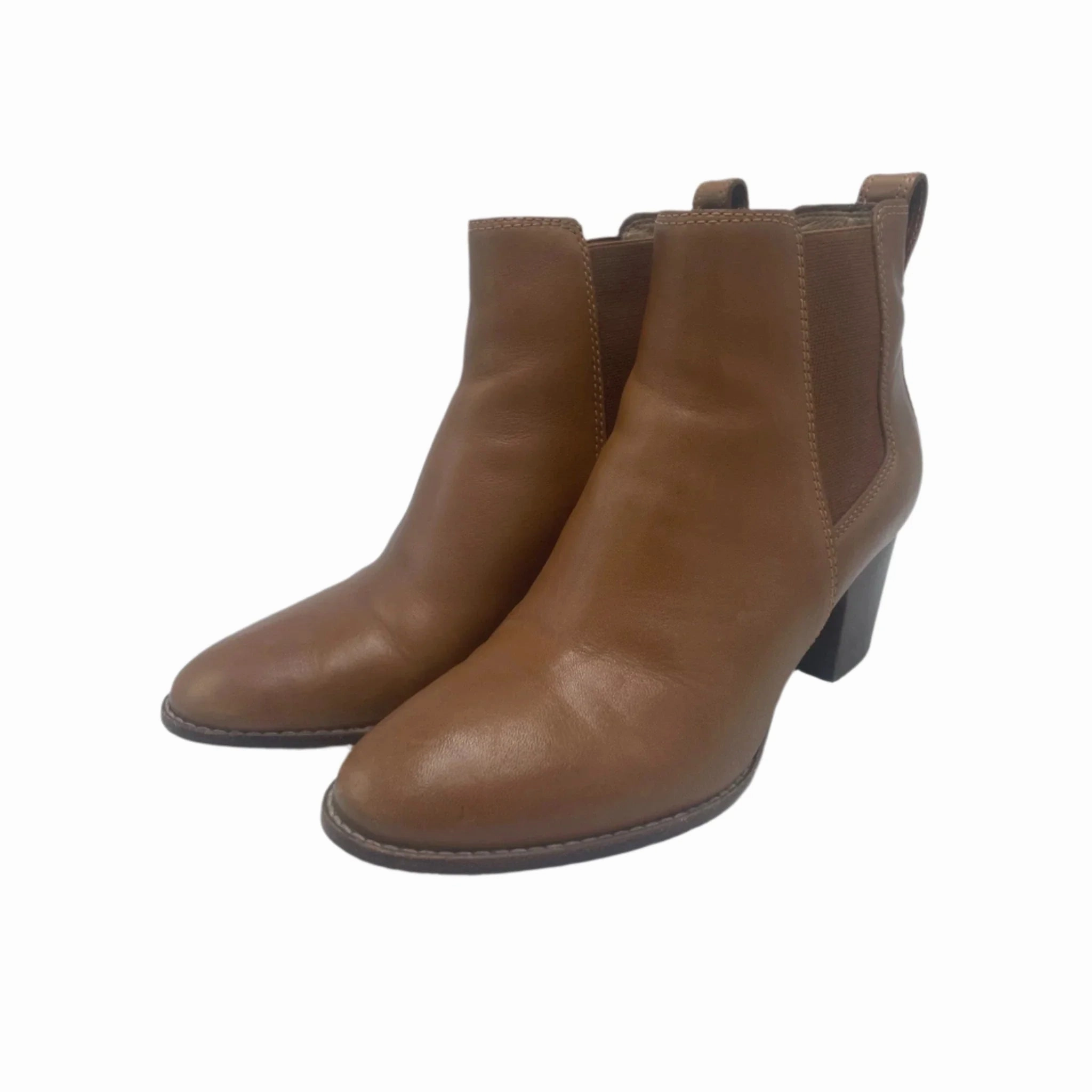 Lace Up Quick Slip Boots Ankle Heels By Madewell In Brown, Size: 9