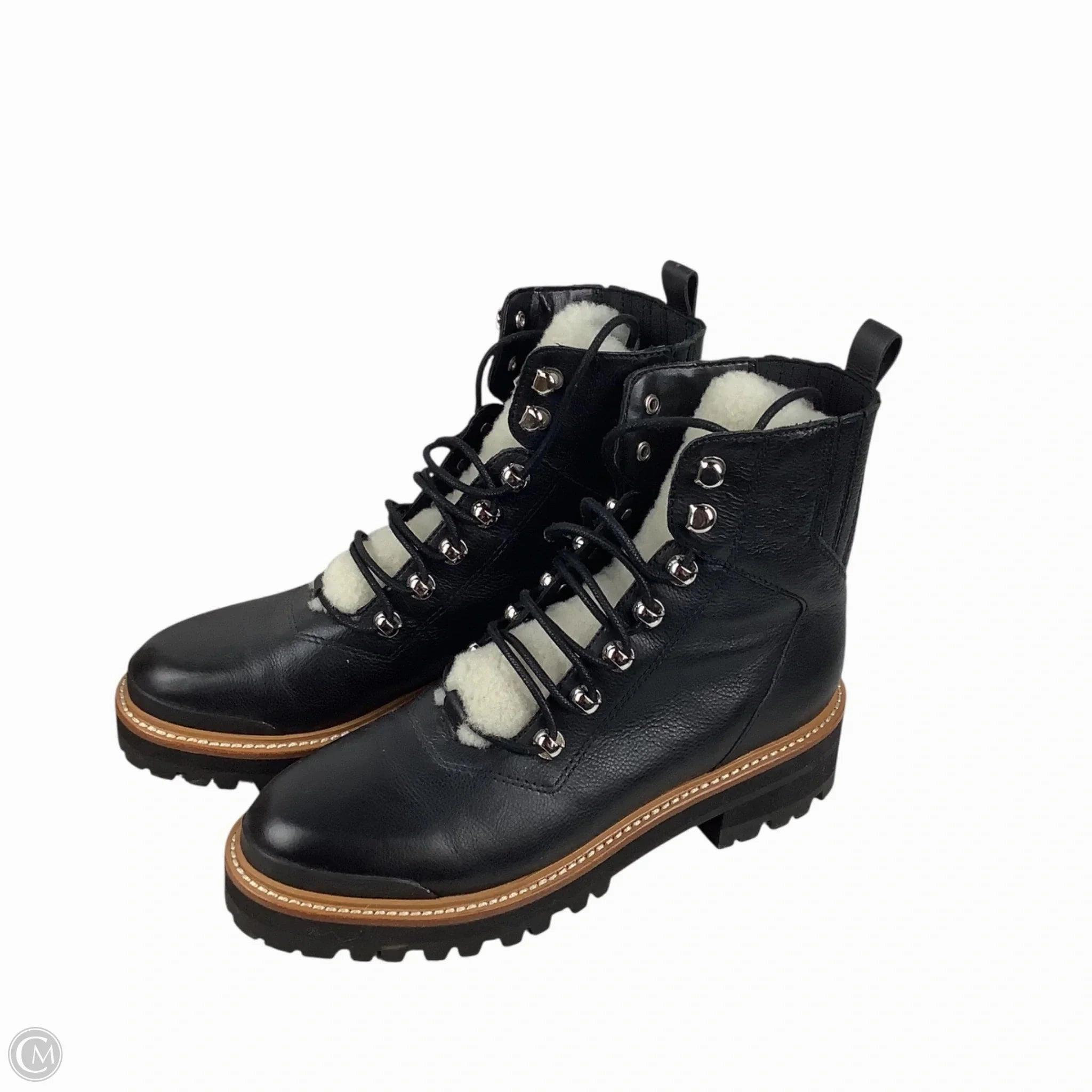 Comfortable buckles Boots Ankle Heels By Marc Fisher In Black, Size: 6.5