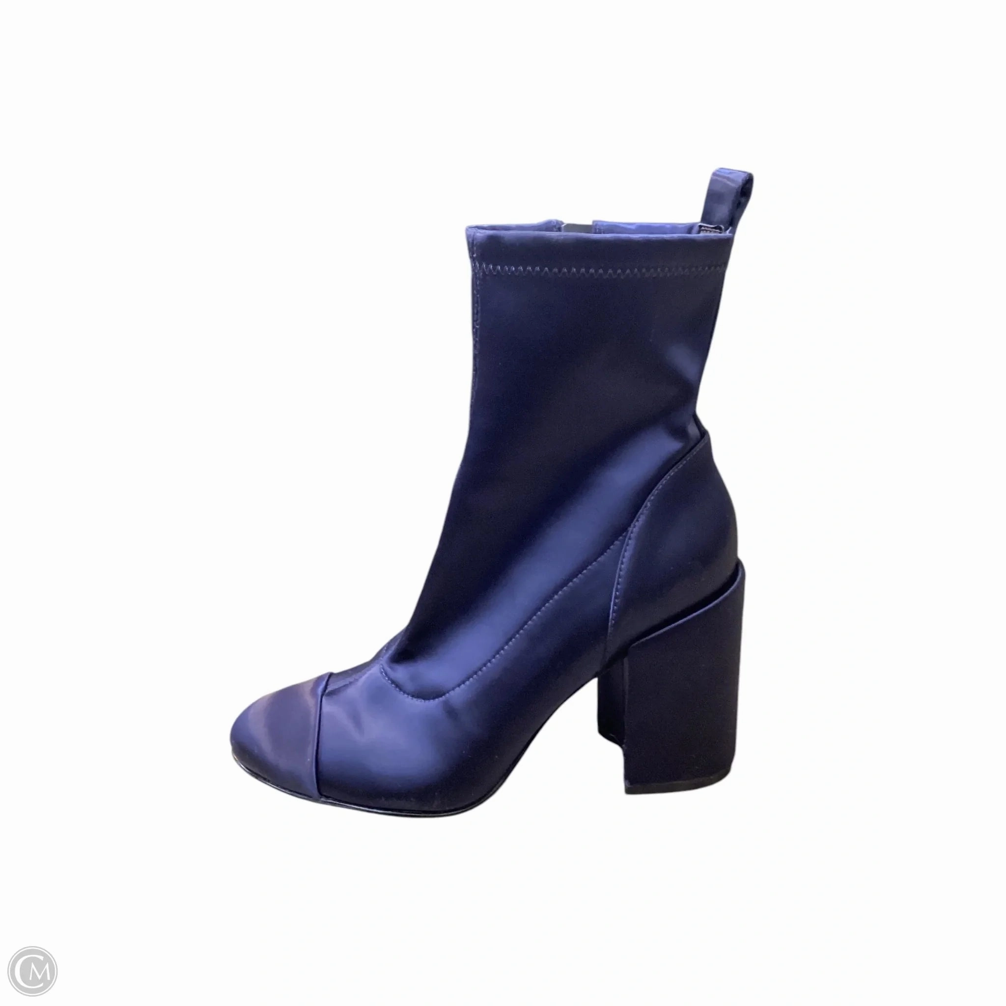No Pressure Cool Seasons Boots Ankle Heels By Marc Fisher In Blue, Size: 7