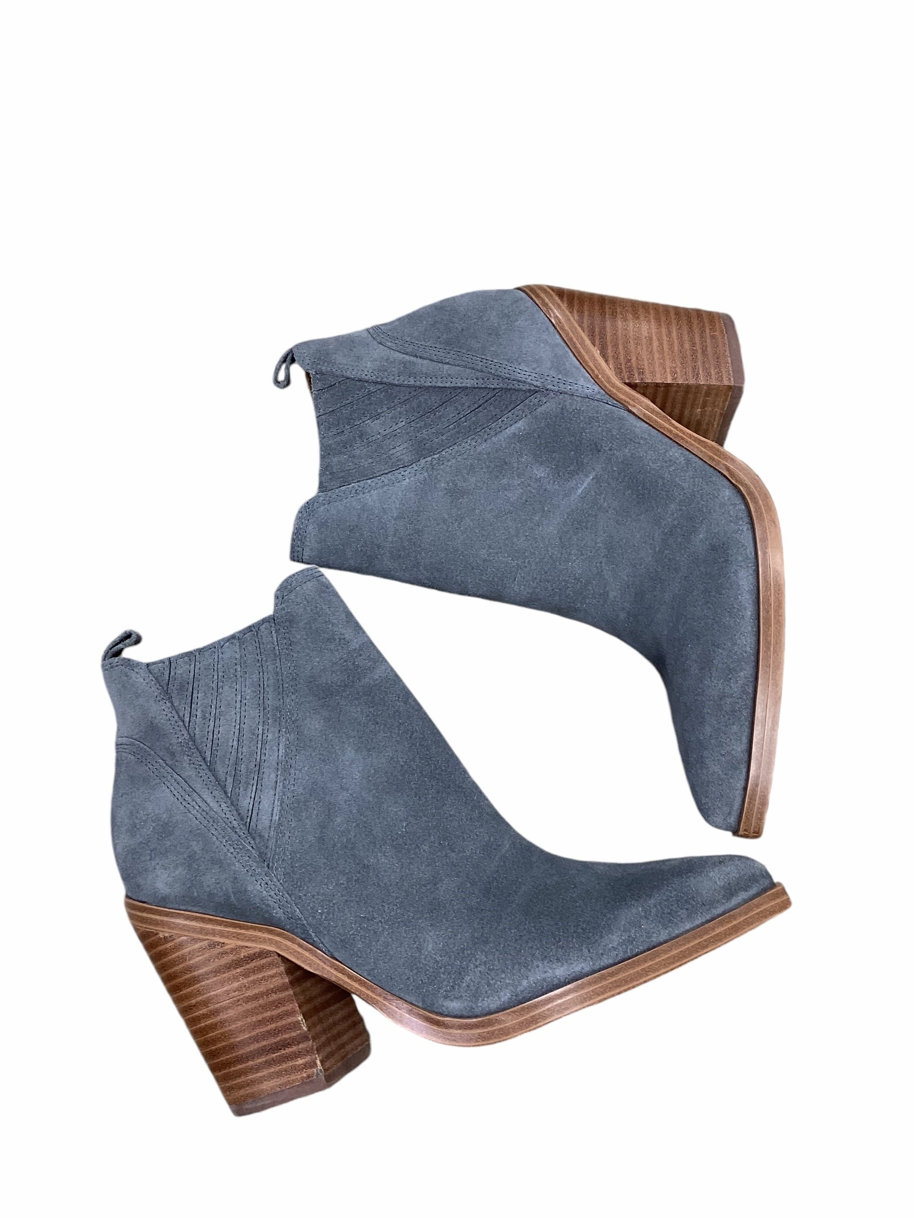 Boots Ankle Heels By Marc Fisher In Grey, Size: 7 Ergonomic Fit