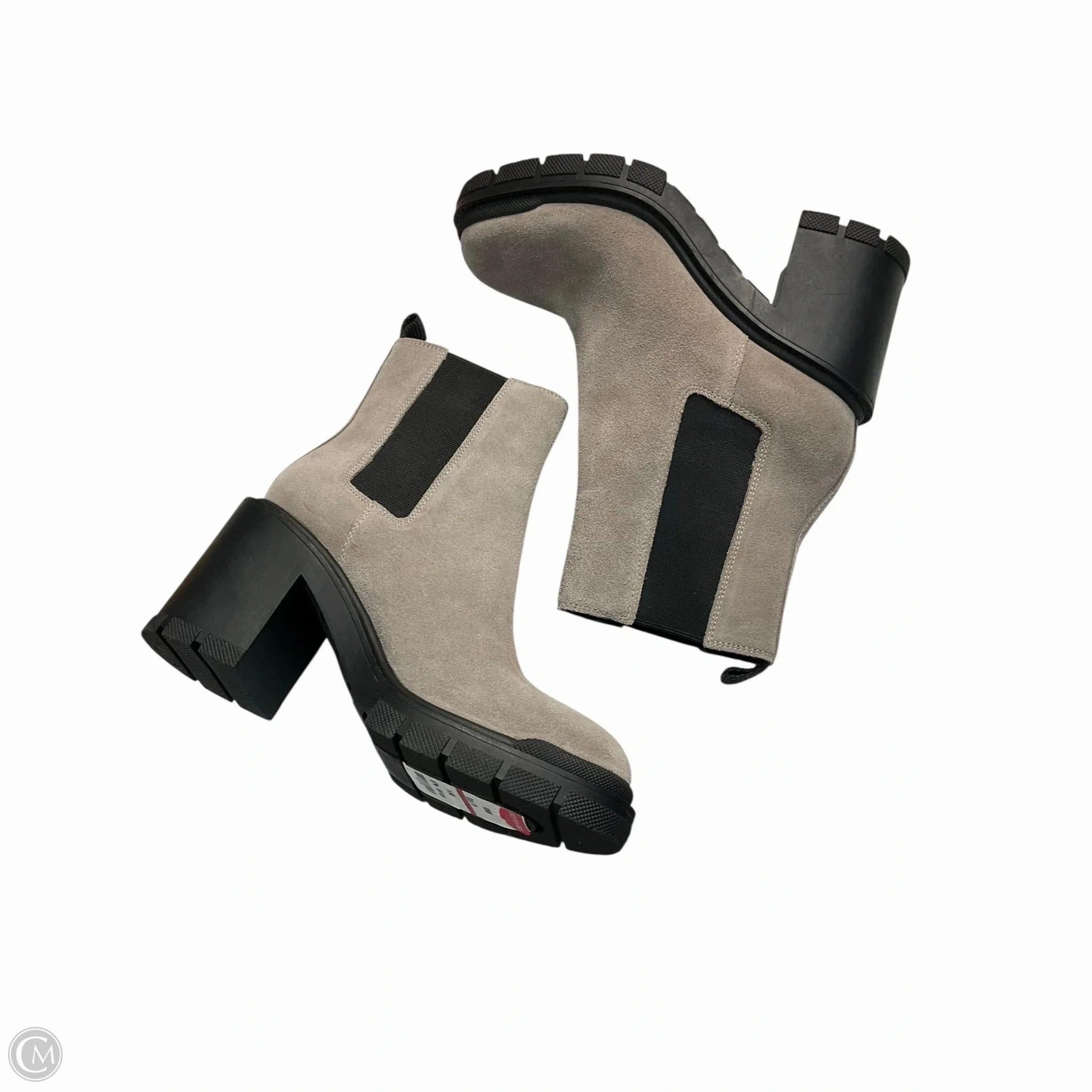 Boots Ankle Heels By Marc Fisher In Grey, Size: 7 High Traction All Day Wear