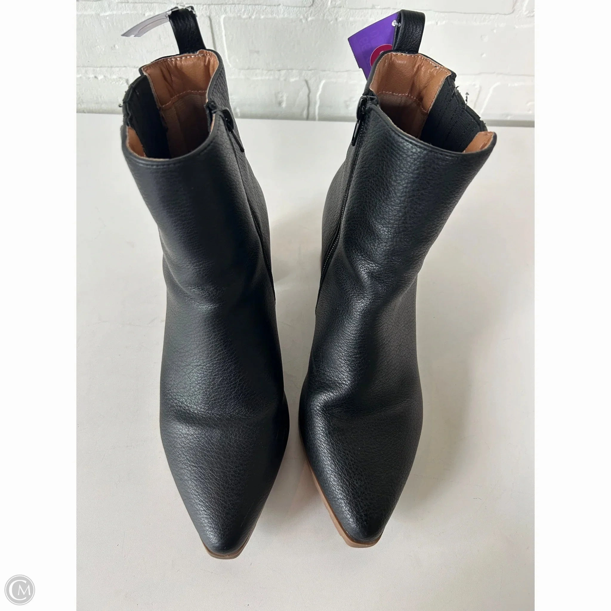 Sport Inspired Boots Ankle Heels By Maurices In Black, Size: 9