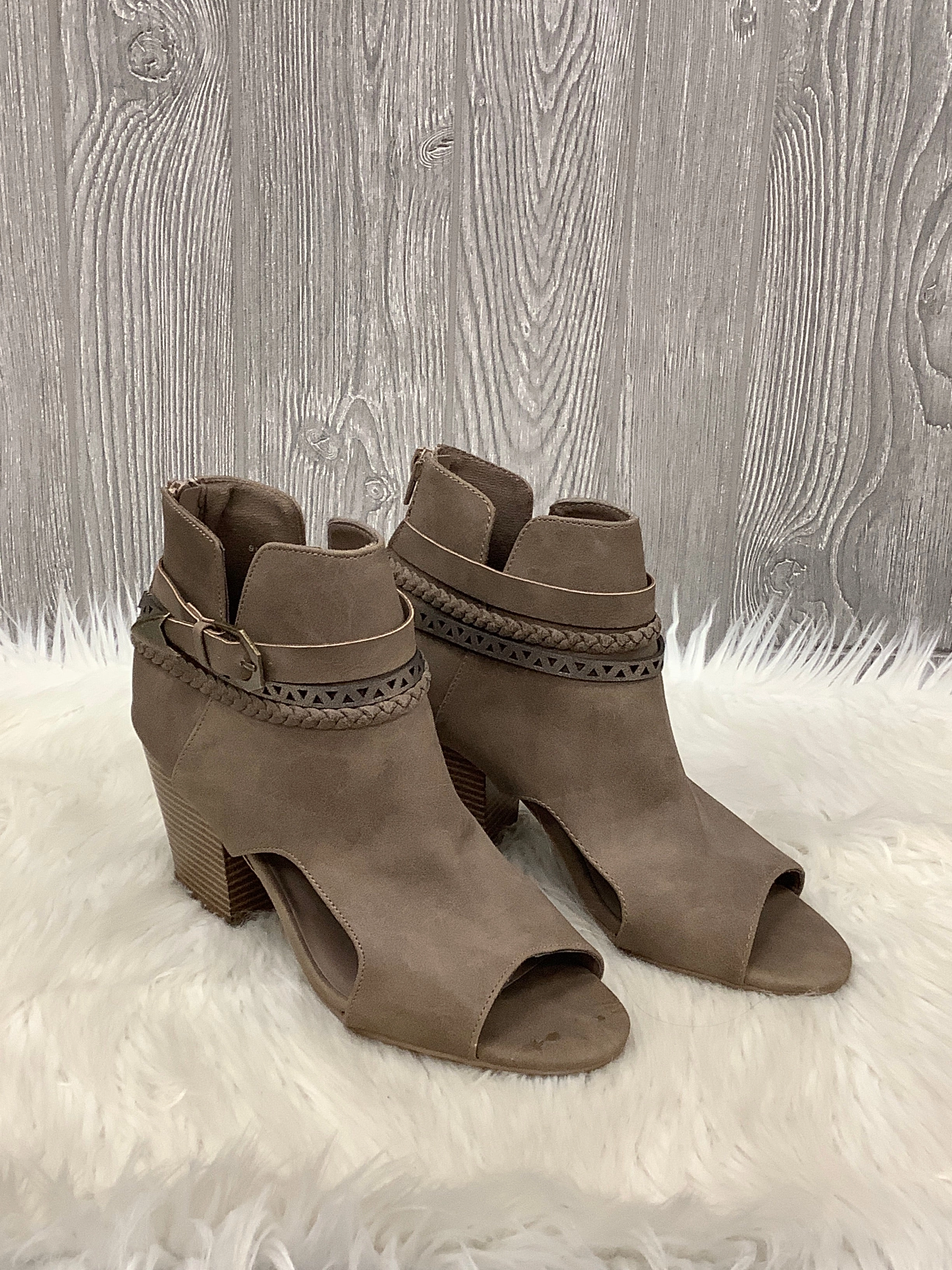 Boots Ankle Heels By Maurices In Brown, Size: 9.5 hiking adventure Heat-resistant