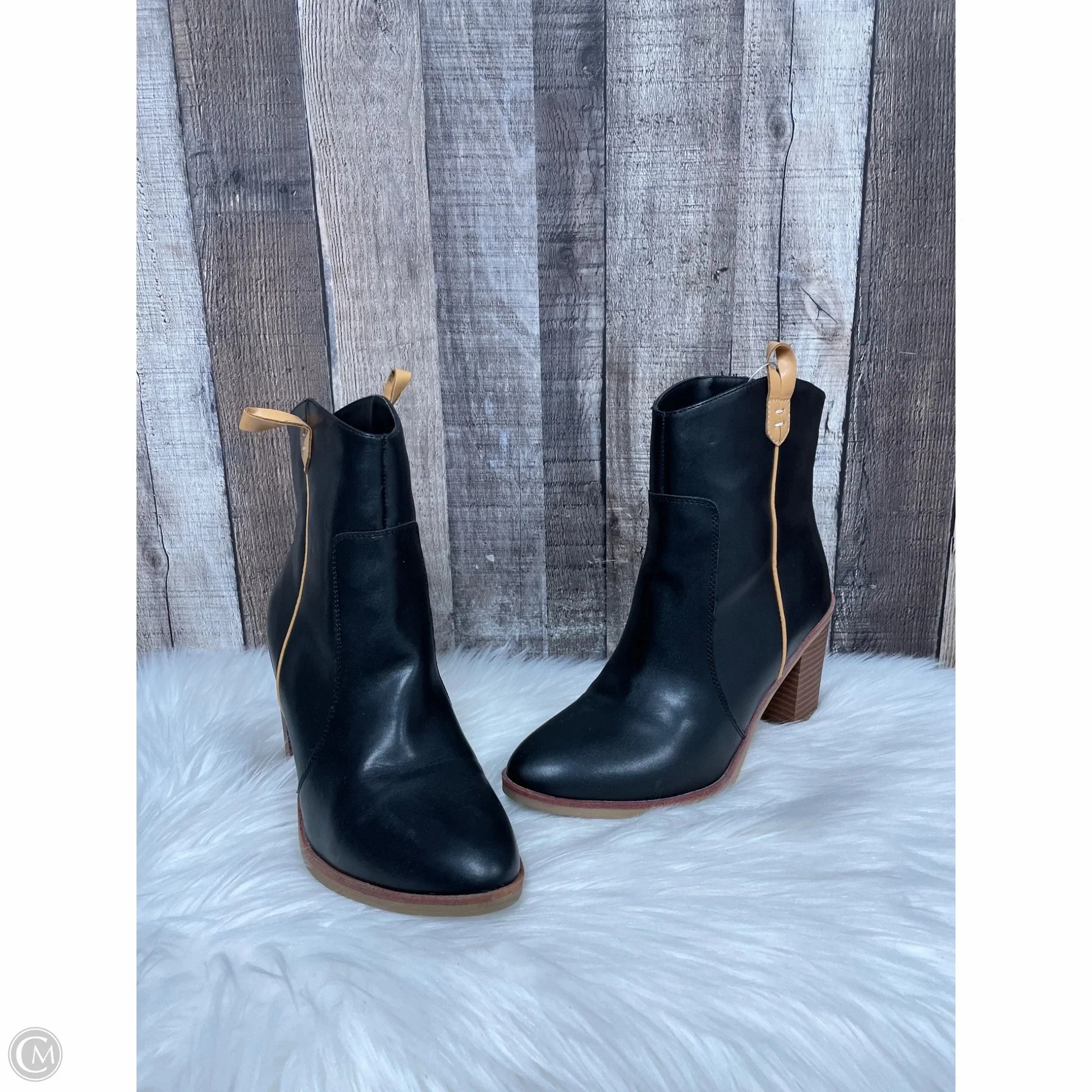 Boots Ankle Heels By Mia In Black, Size: 8 Winter Comfort Shock Absorbing Active Nomad