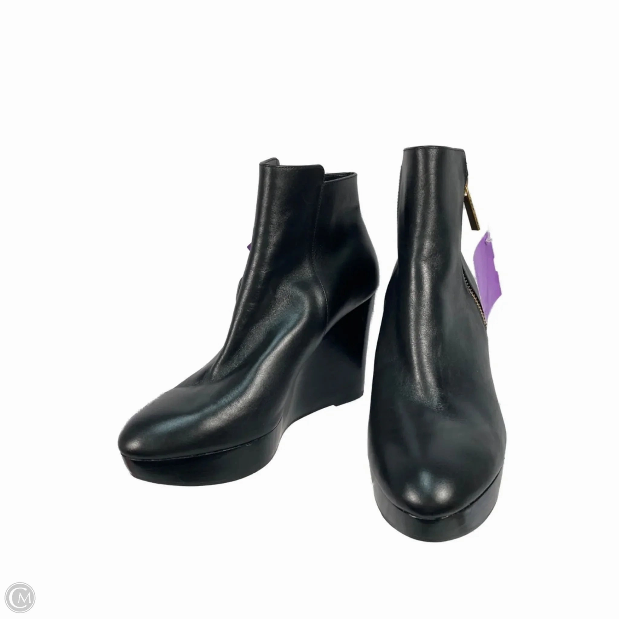 Boots Ankle Heels By Michael By Michael Kors In Black, Size: 8.5 Slip   Resistant