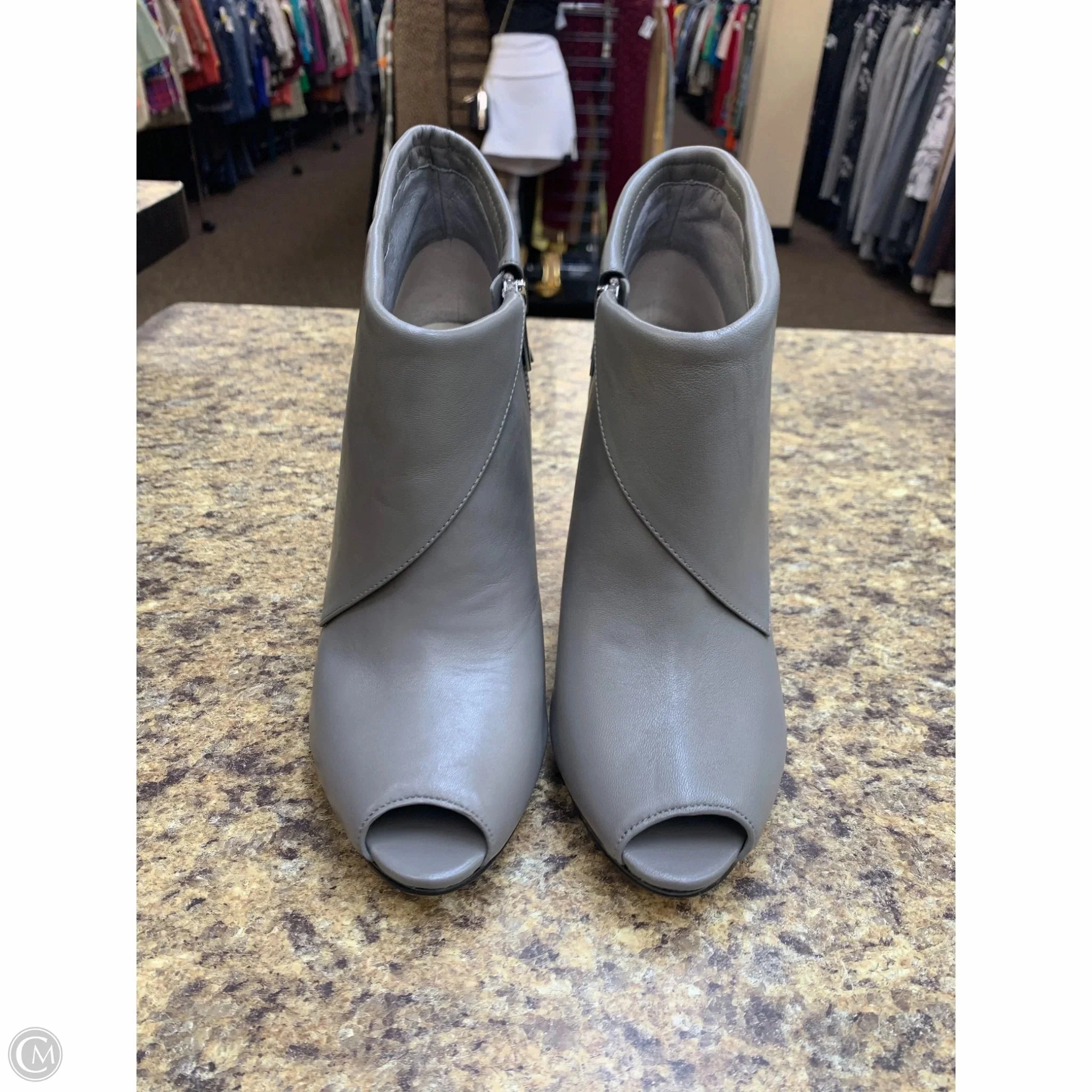 Boots Ankle Heels By Michael By Michael Kors In Grey, Size: 10 Roll Up Mud Resistant Work Commute