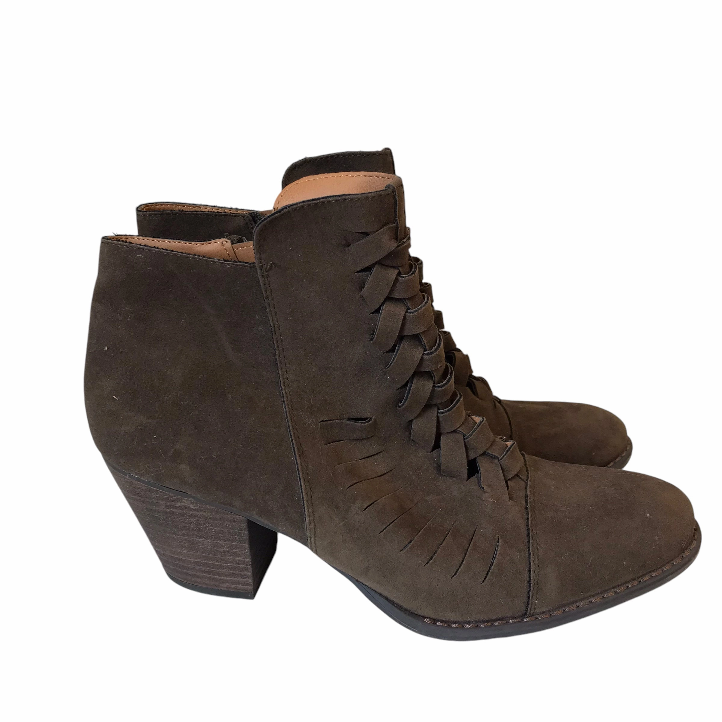 Rugged Built Functional Minimalist Waterproof Traction Boots Ankle Heels By Mossimo In Bronze, Size:11
