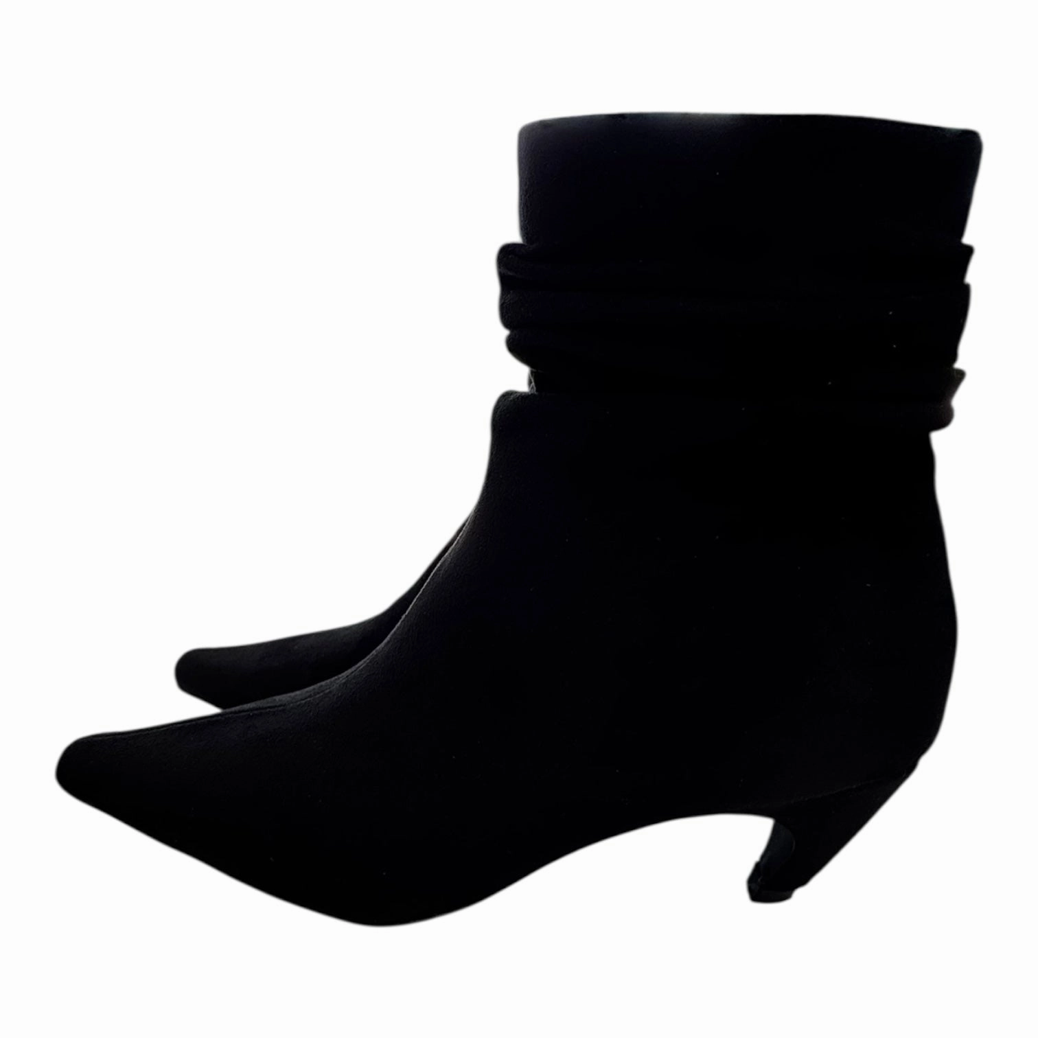 Flexible Frame Outdoor Explorer Secure Grip Boots Ankle Heels By Msonlydn In Black Suede, Size:6