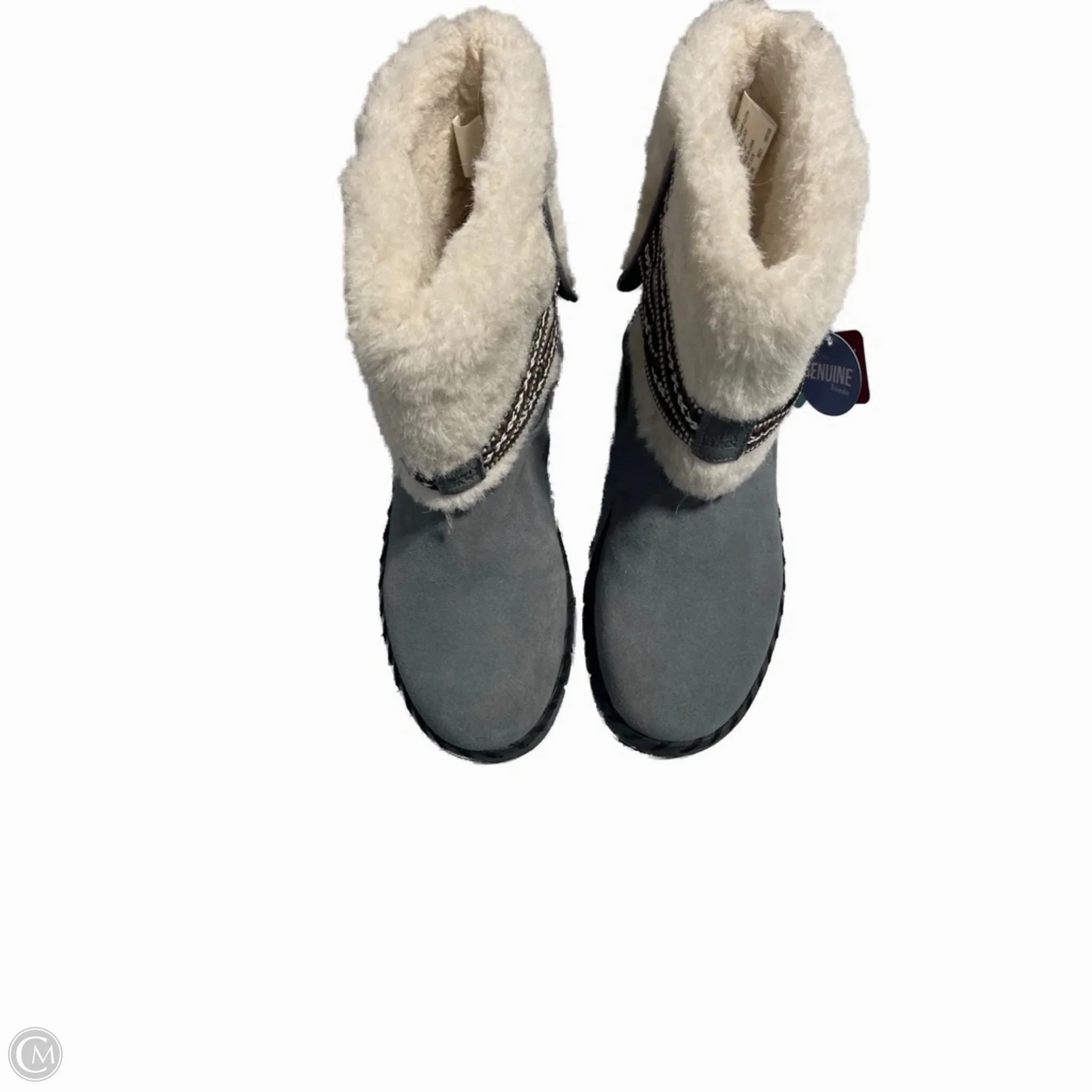 Boots Ankle Heels By Muk Luks In Grey, Size: 8 Cordura Material