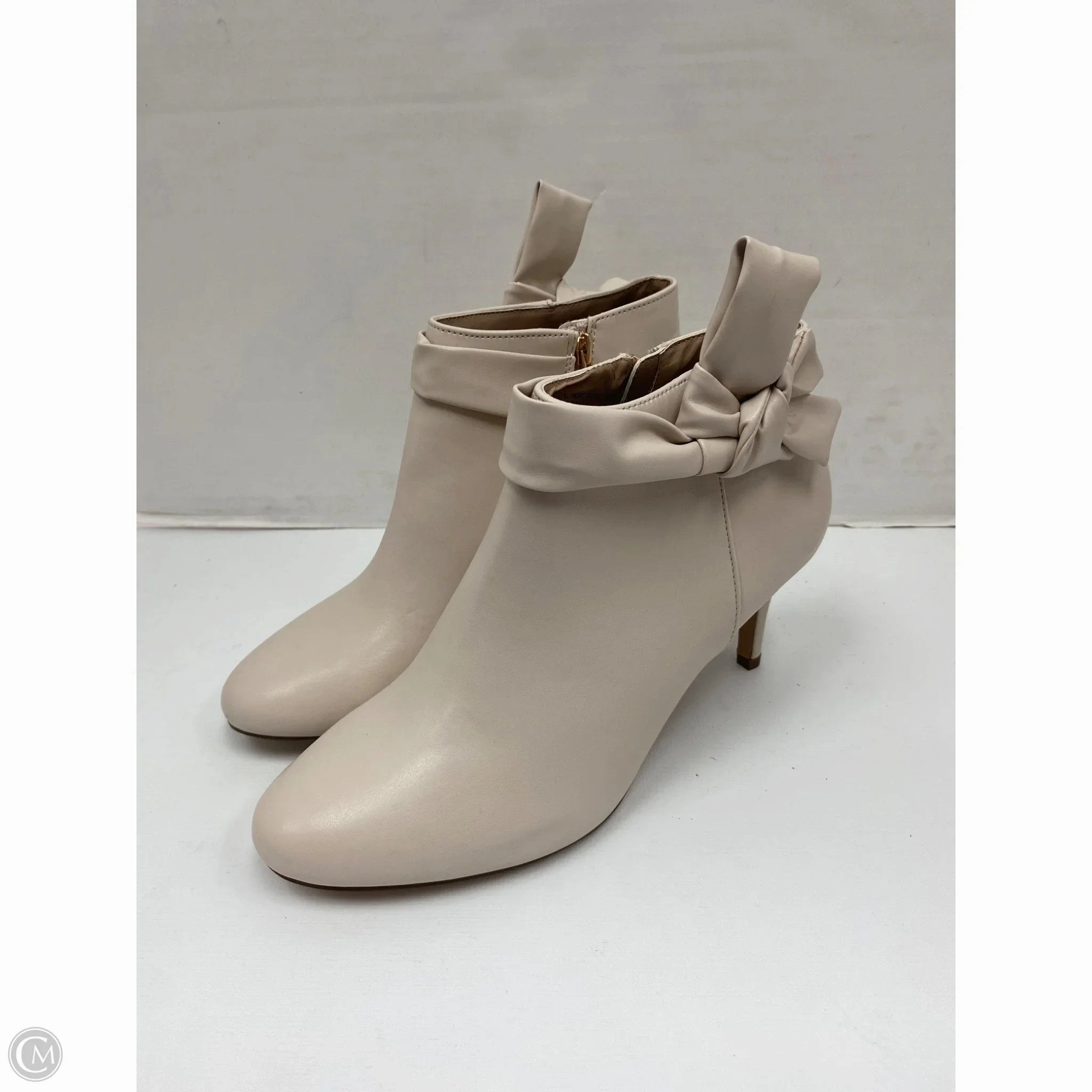Quick Drying Weather Resistant User Boots Ankle Heels By Nanette By Nanette Lepore In Cream, Size: 8.5