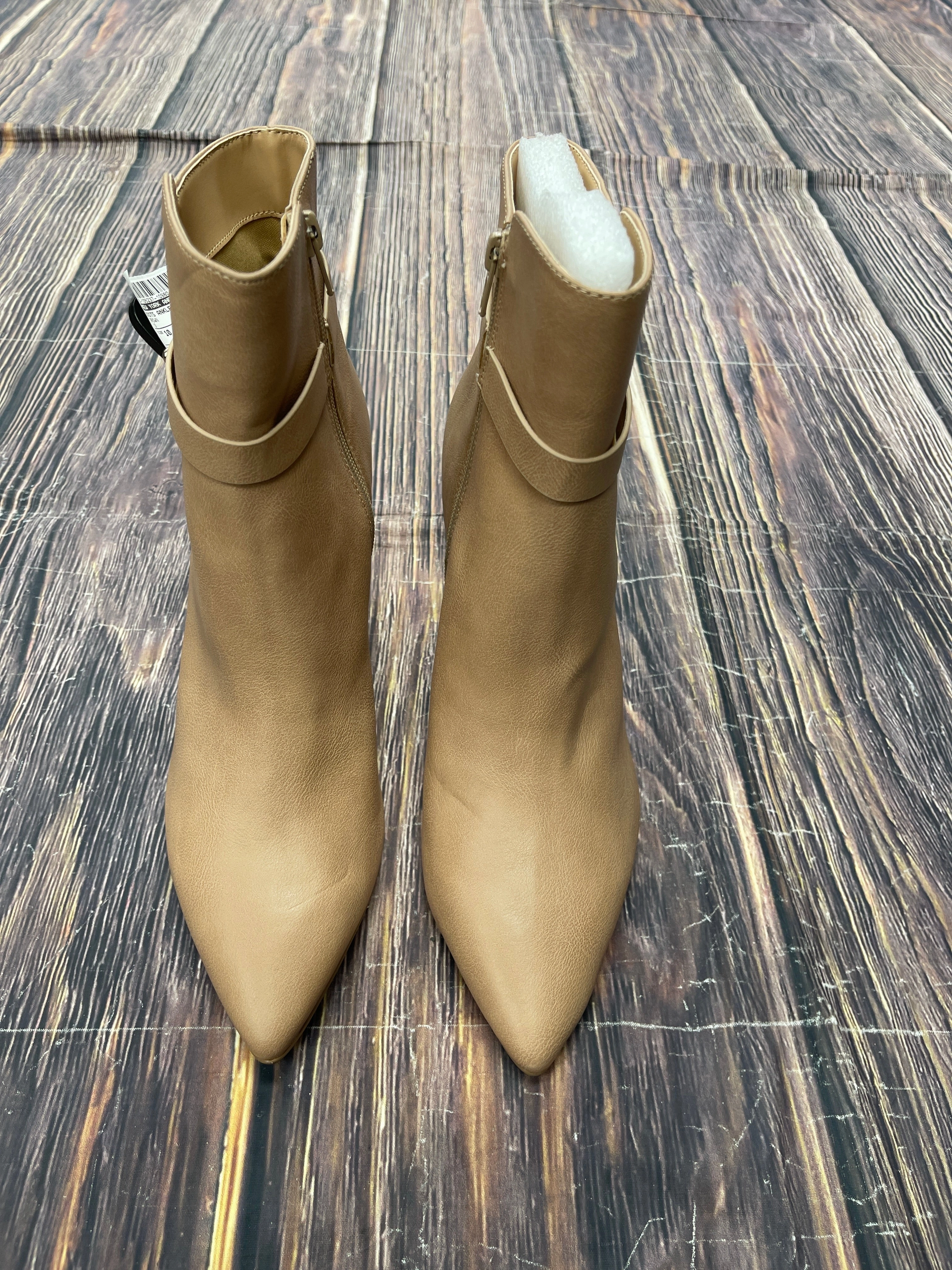 Boots Ankle Heels By New York And Co In Brown, Size: 10 Trail Ready Modern Lines