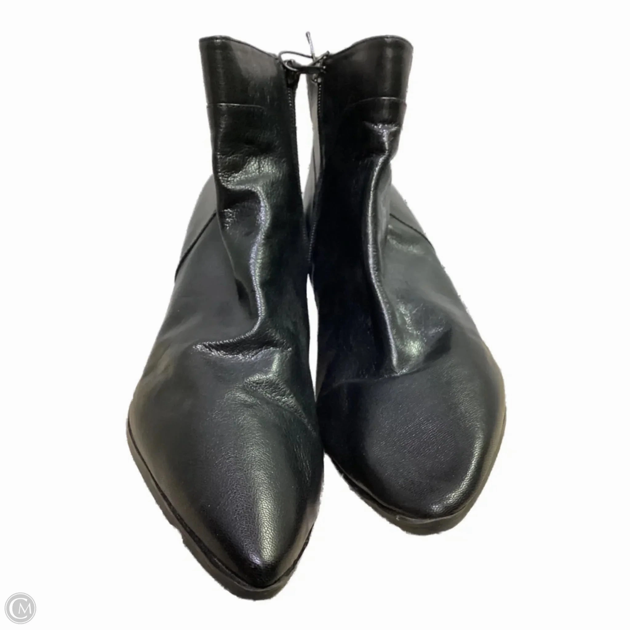 Padded Interior Weather Resistant User Boots Ankle Heels By Nine West In Black, Size: 12