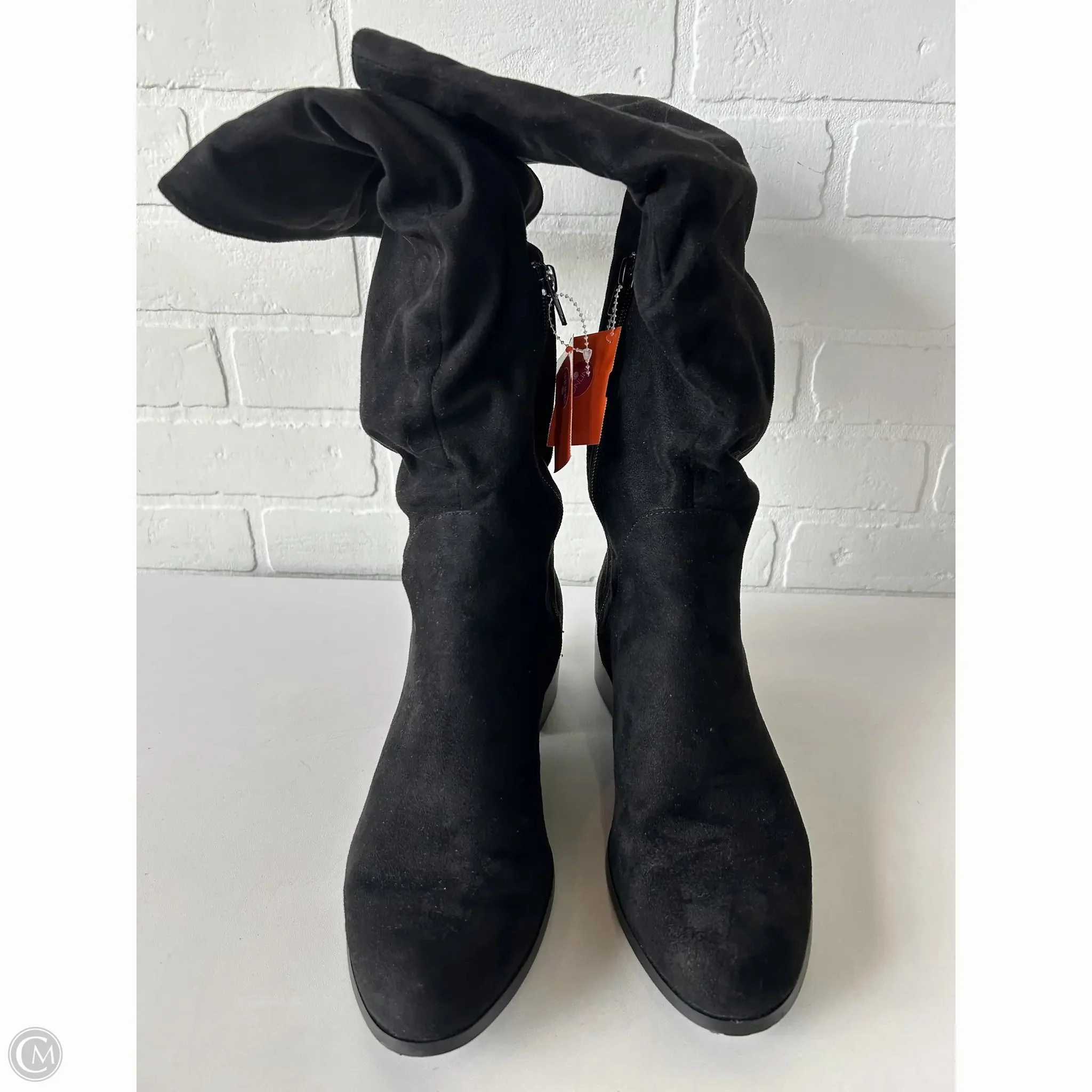 ground grip Boots Ankle Heels By Nine West In Black, Size: 8