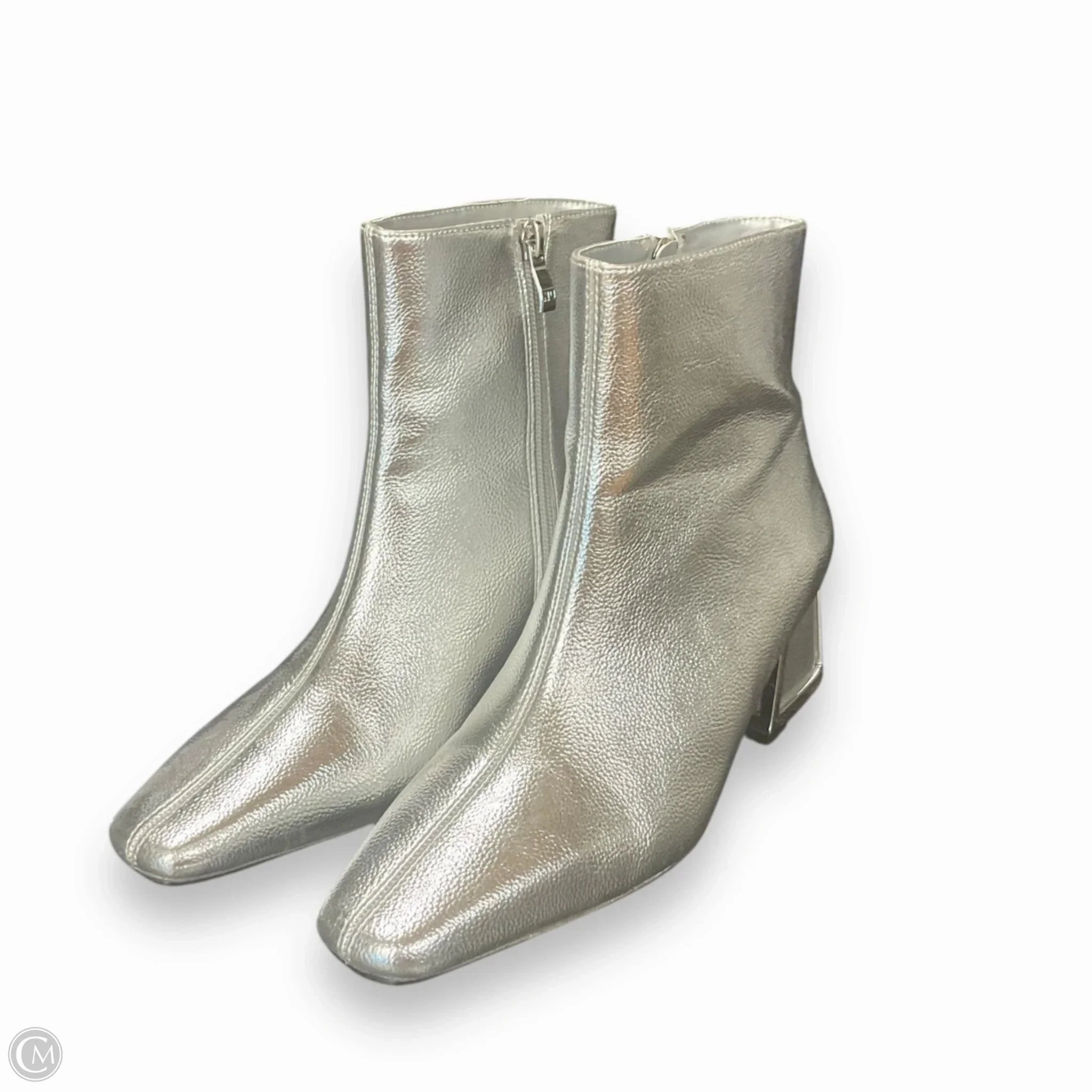 Boots Ankle Heels By ninety union In Silver, Size: 6 Seamless Comfort Active Nomad