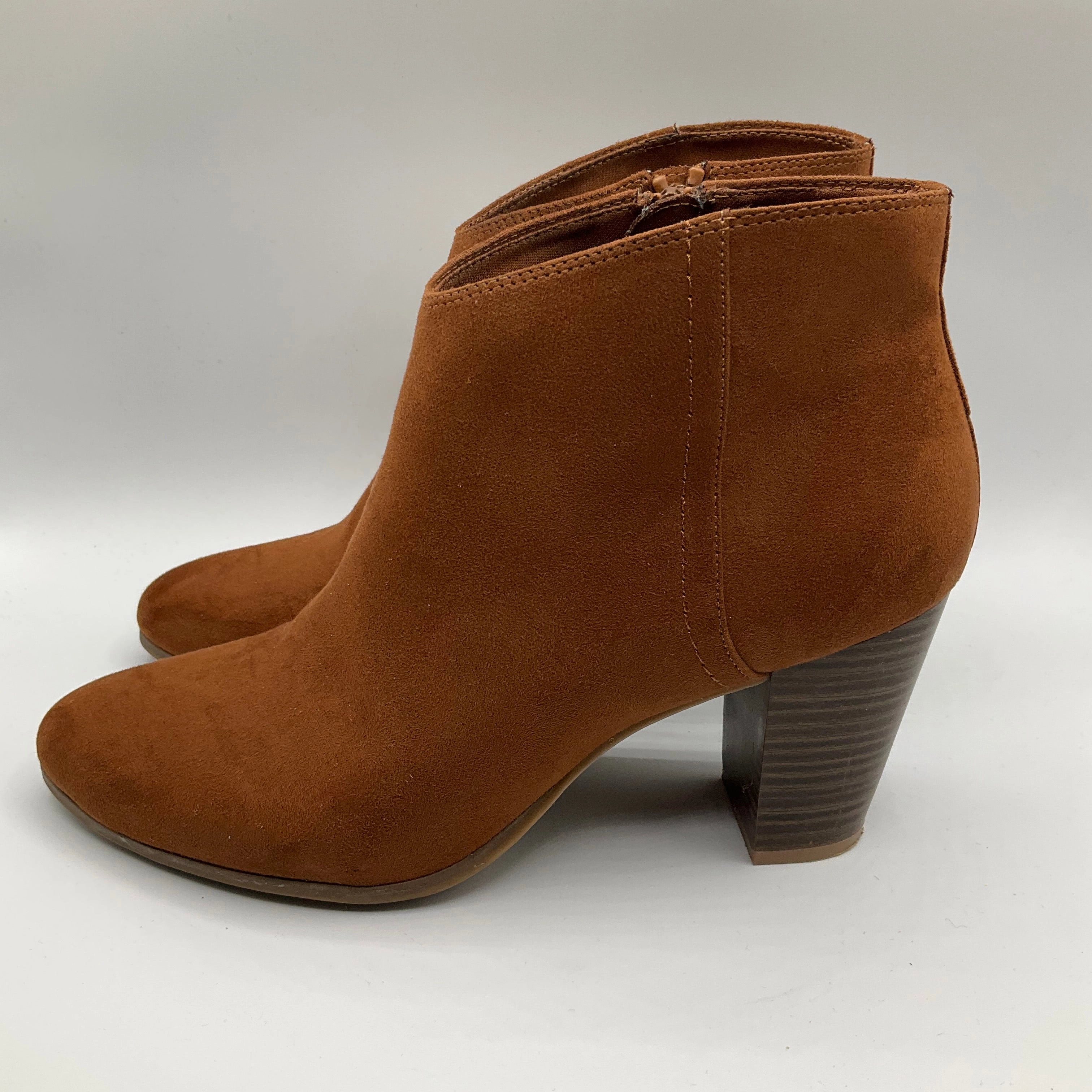 Waterproof Rainy Days Olive Tone Boots Ankle Heels By Old Navy In Brown, Size: 9