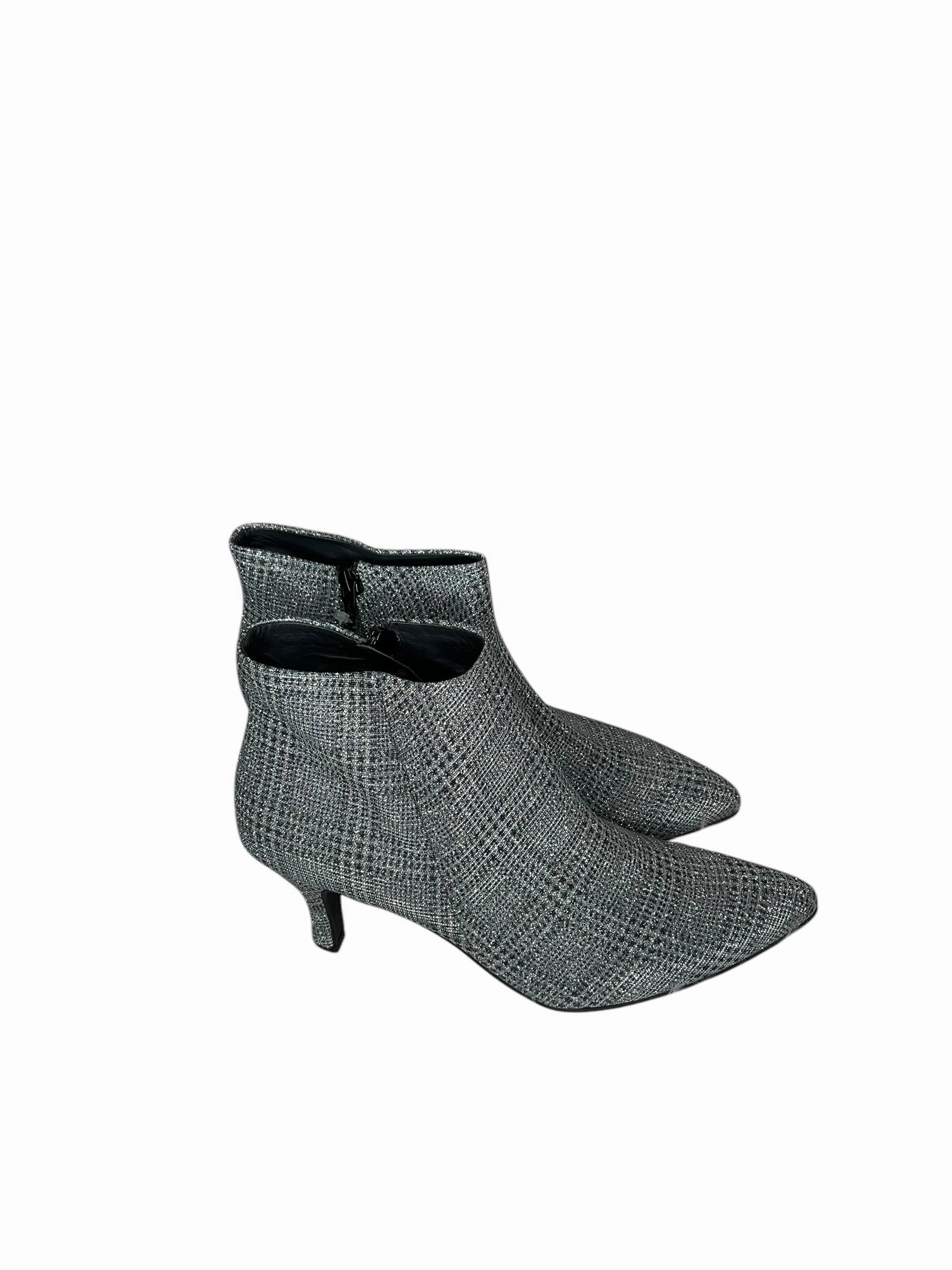 Secure Strap Boots Ankle Heels By Paul Green In Silver, Size: 6