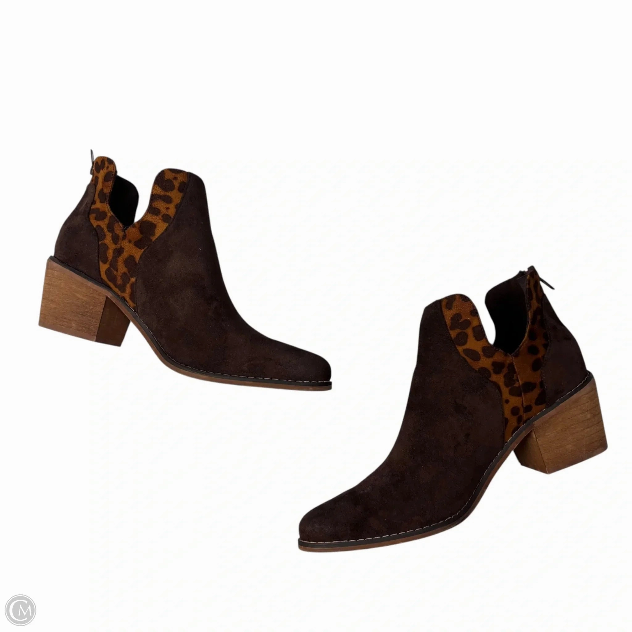 Boots Ankle Heels By Pierre Dumas In Animal Print, Size: 8.5 Stable Support Urban Commute