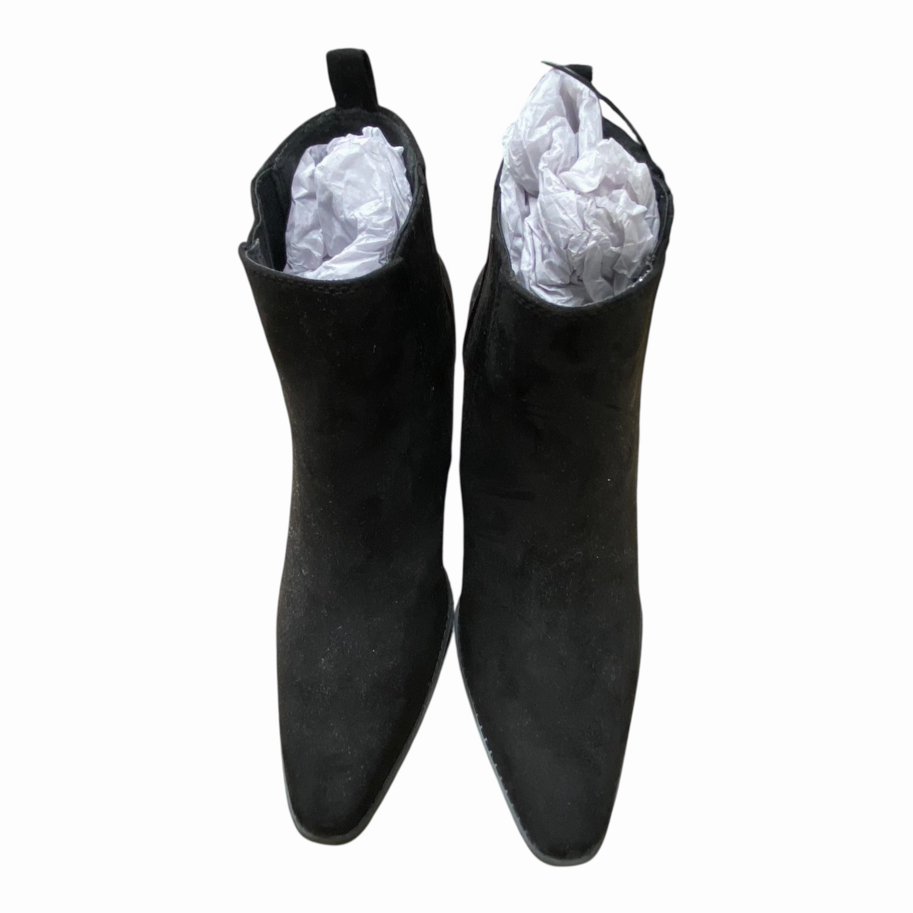Grippy Outsole Trail Exploration Boots Ankle Heels By Qupid In Black, Size:8