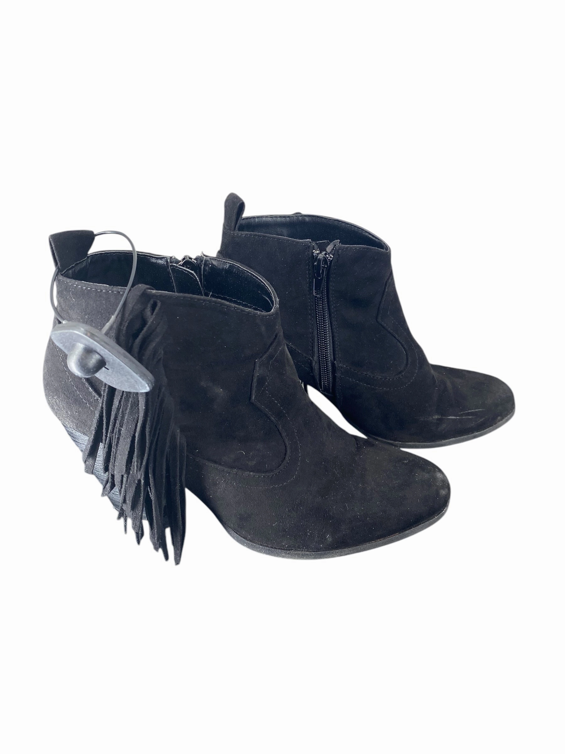Boots Ankle Heels By Qupid In Black, Size: 9 slim fit