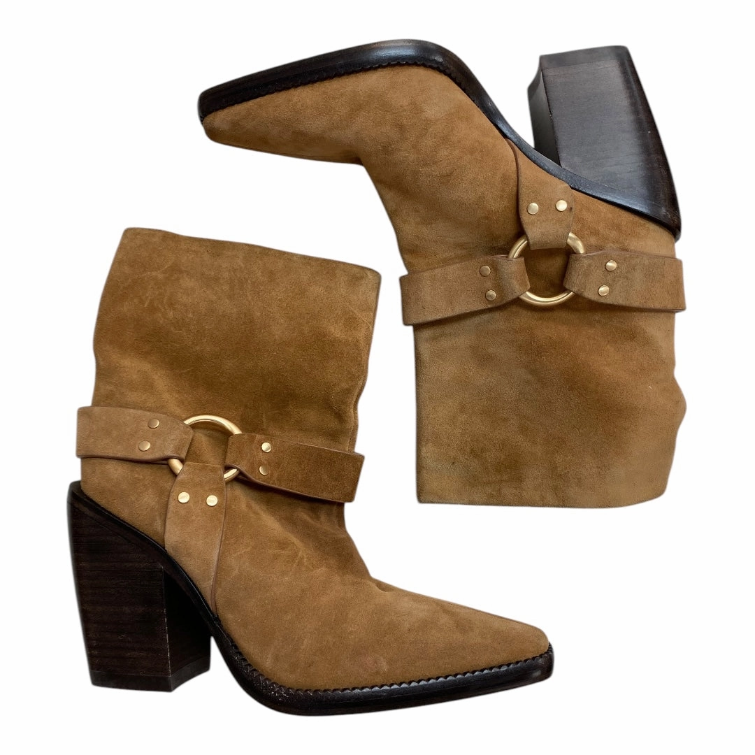 Thermal Core All Day Wear Boots Ankle Heels By Rag And Bone In Brown, Size:6.5