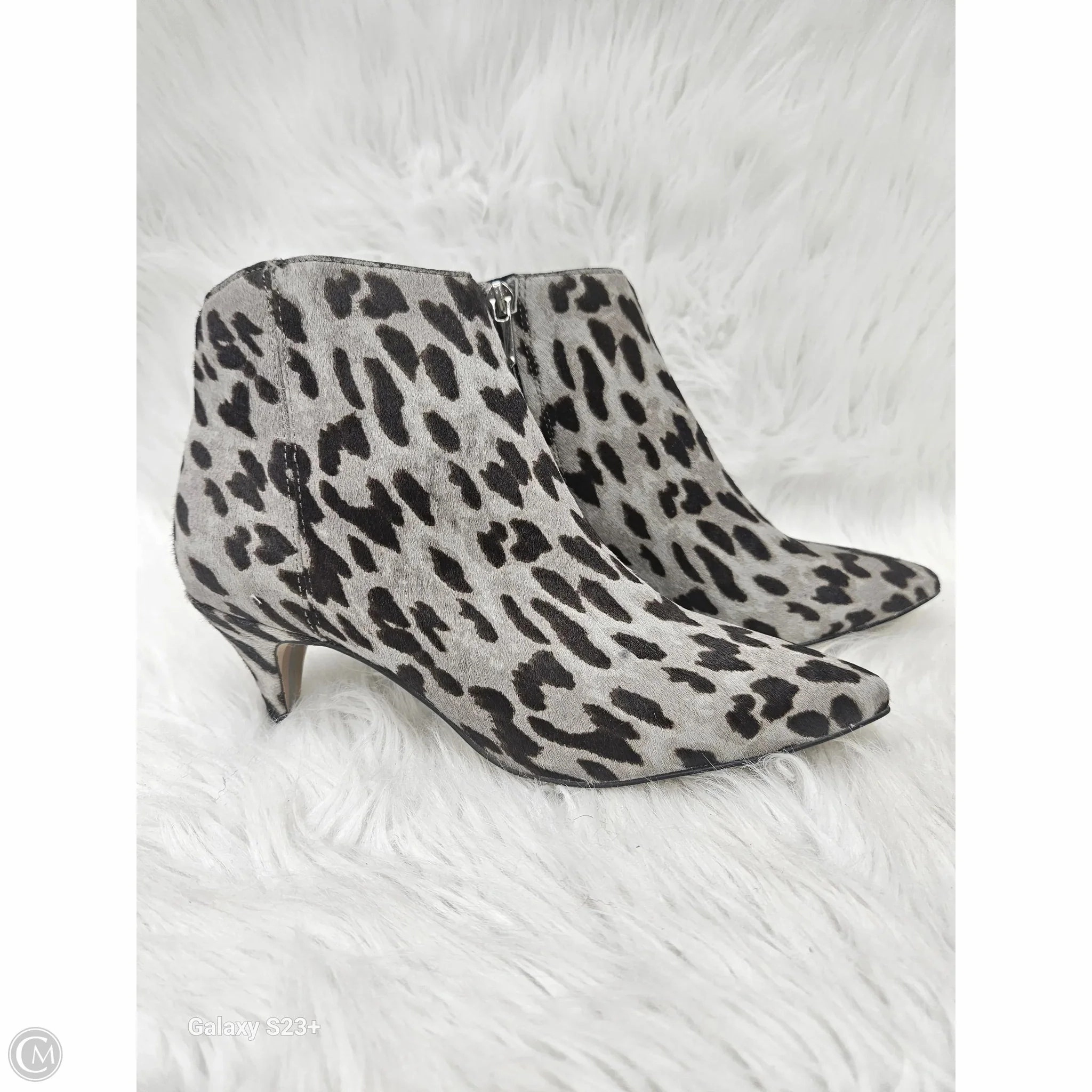 Boots Ankle Heels By Sam Edelman In Animal Print, Size: 8 Waterproof Windy Weather Seamless Comfort Windy Weather