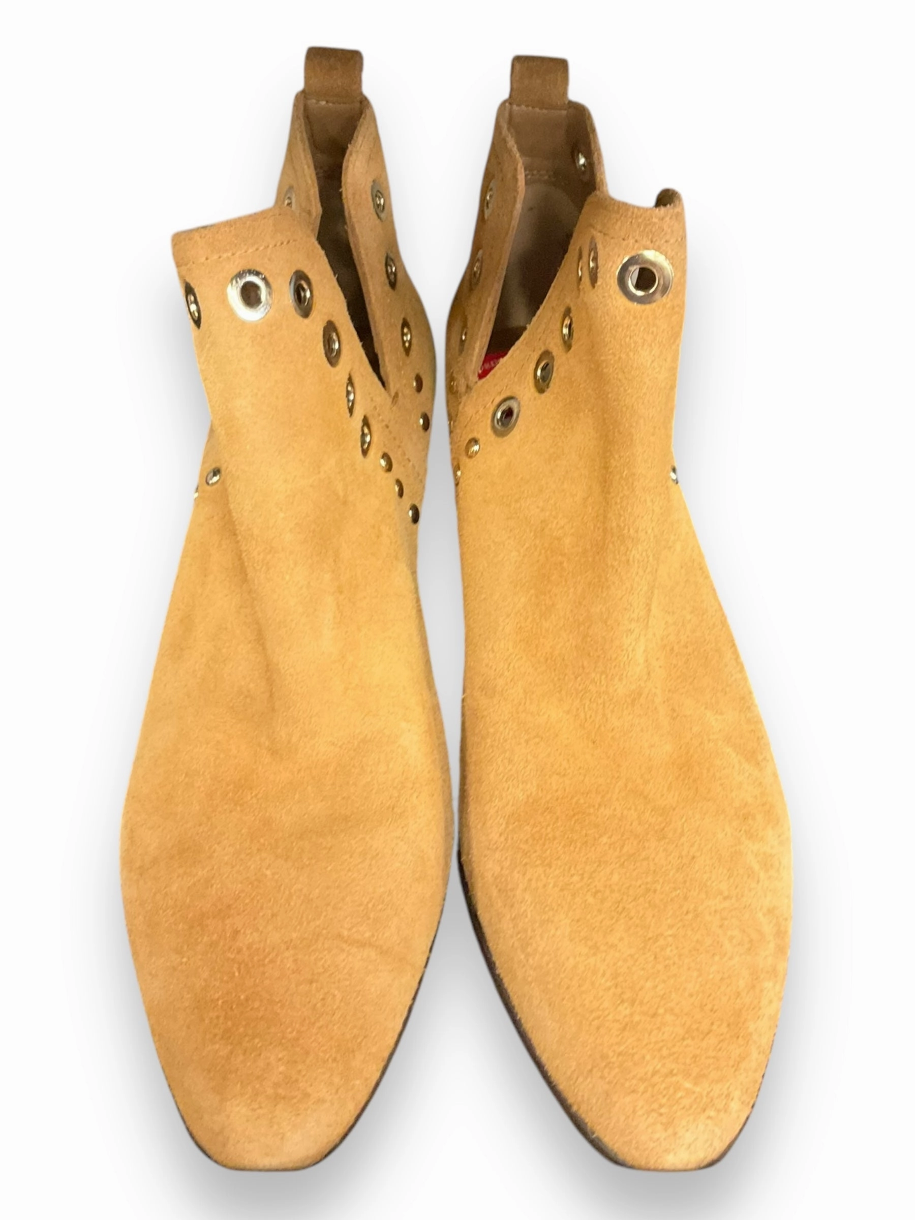 Boots Ankle Heels By Sam Edelman In Brown & Tan, Size: 6.5 Sturdy Construction