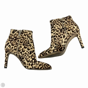 Cushioned Base Boots Ankle Heels By Sam Edelman In Leopard Print, Size: 5.5