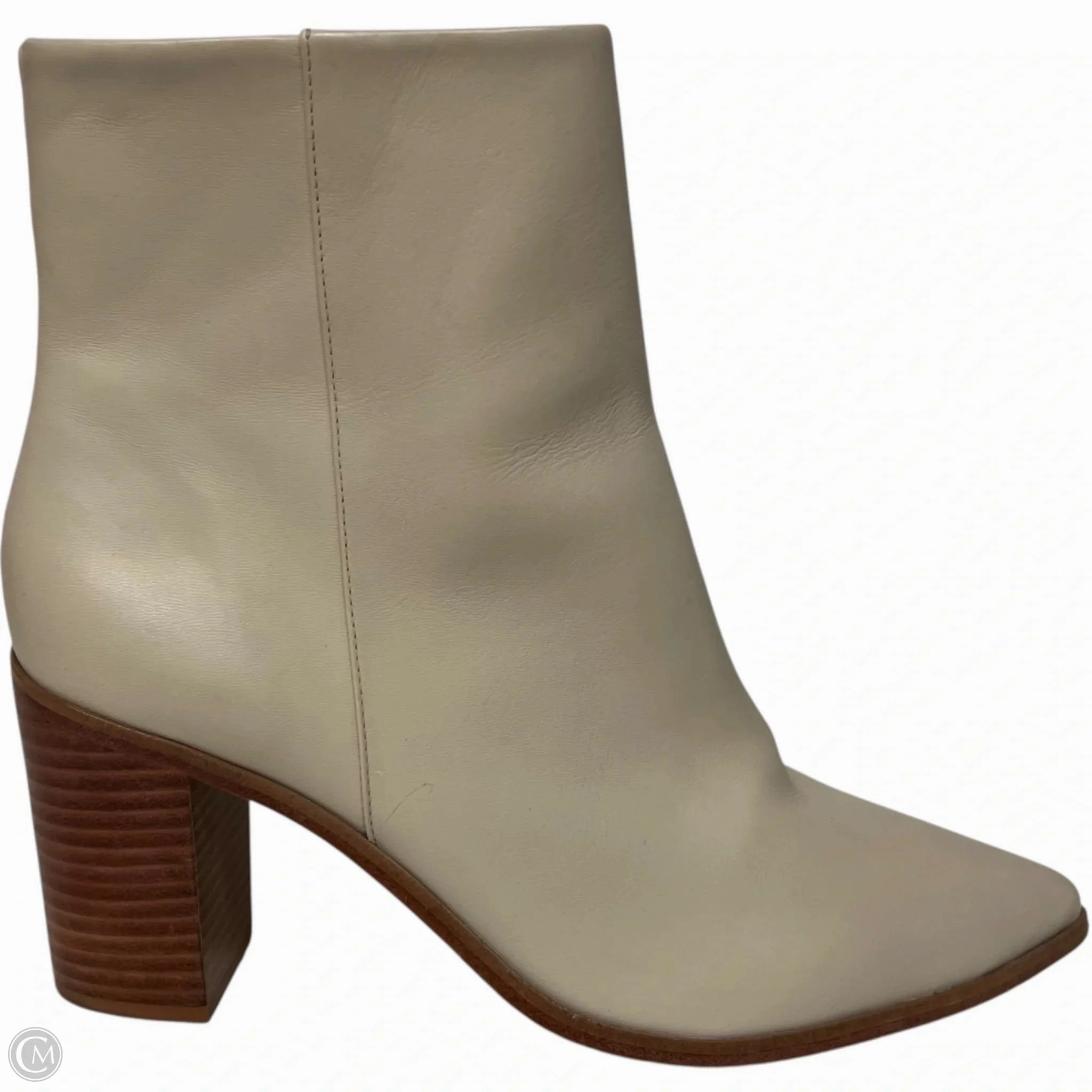 Low Profile Functional Minimalist Boots Ankle Heels By Schutz In Cream, Size: 10