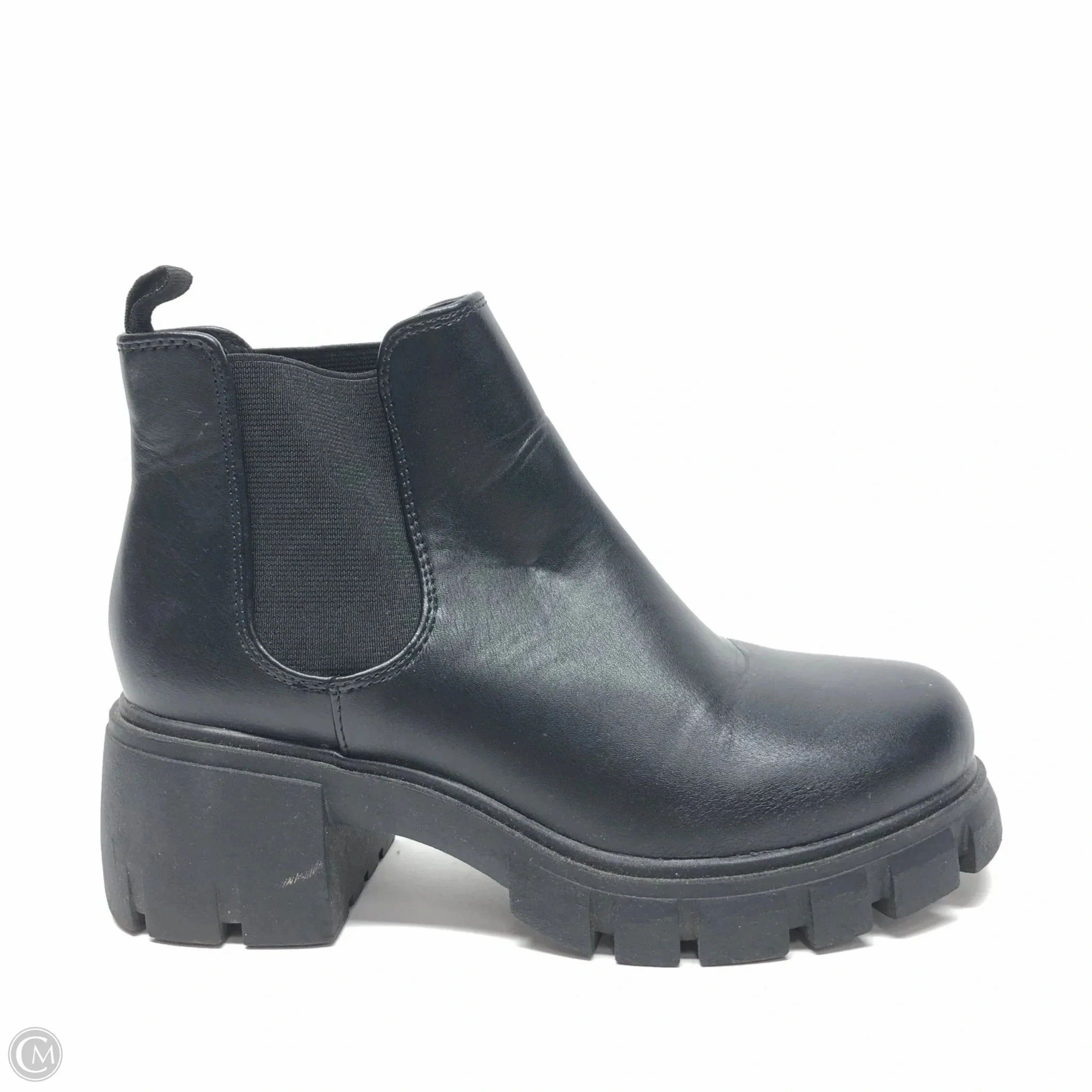 Water-resistant Soft outsole Boots Ankle Heels By Soda In Black, Size: 6